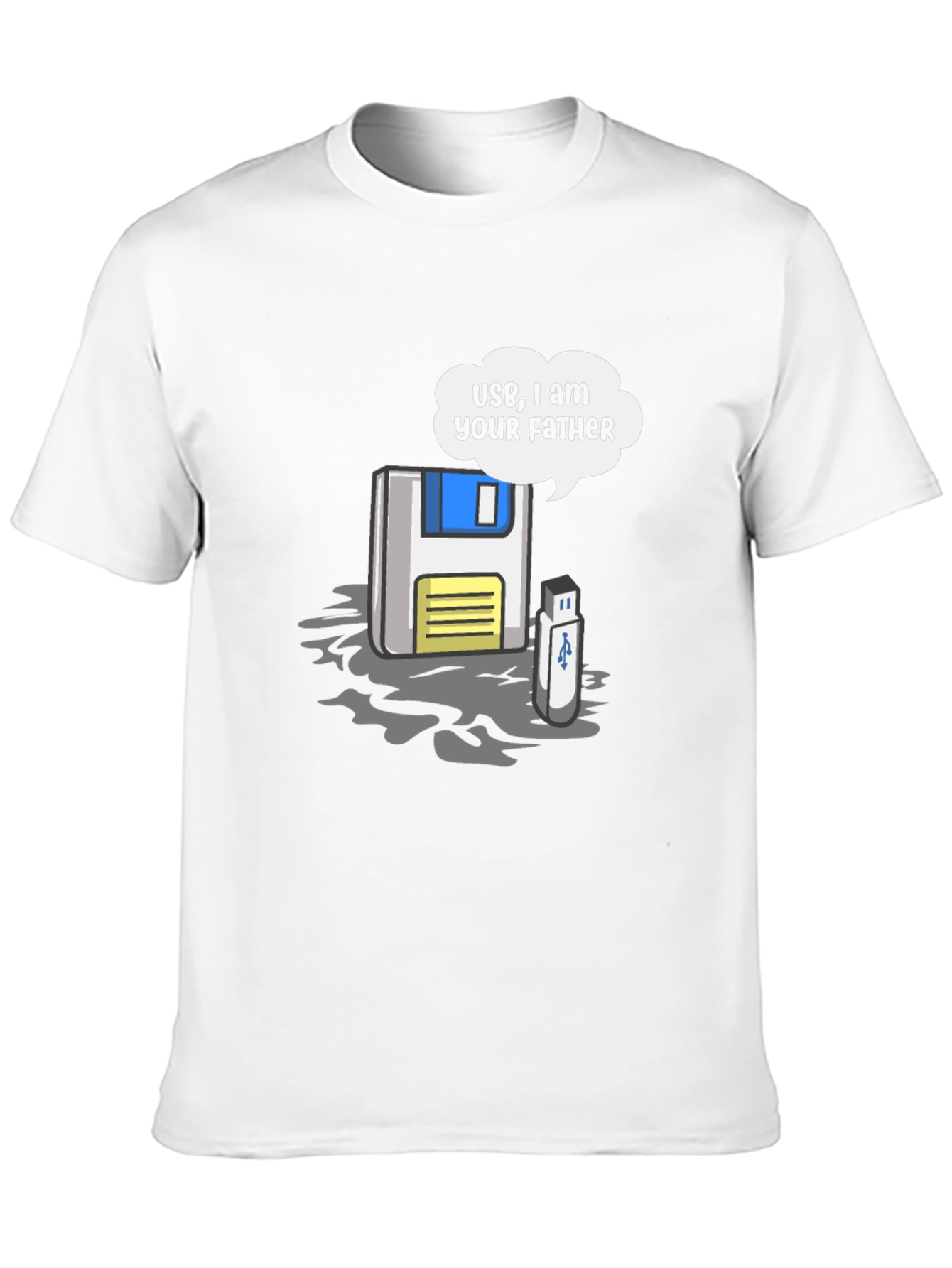 Geeky Fathers Day Floppy Disk & USB T-Shirt