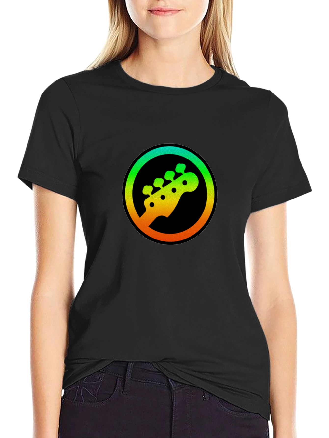 Bass Guitar Headstock T-Shirt - Music Lover Tee