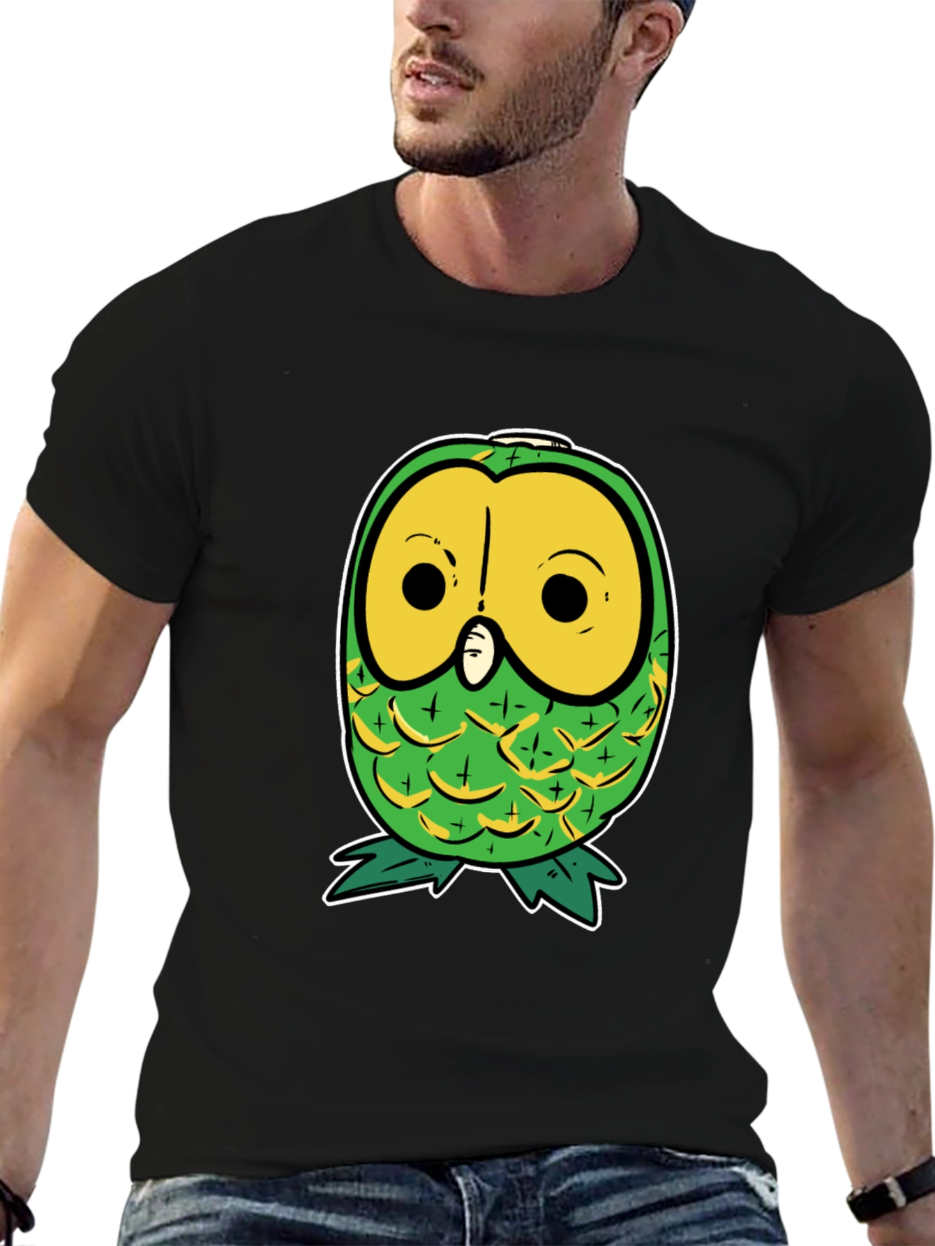 Pineapple Owl Graphic T-Shirt - Unique & Funny