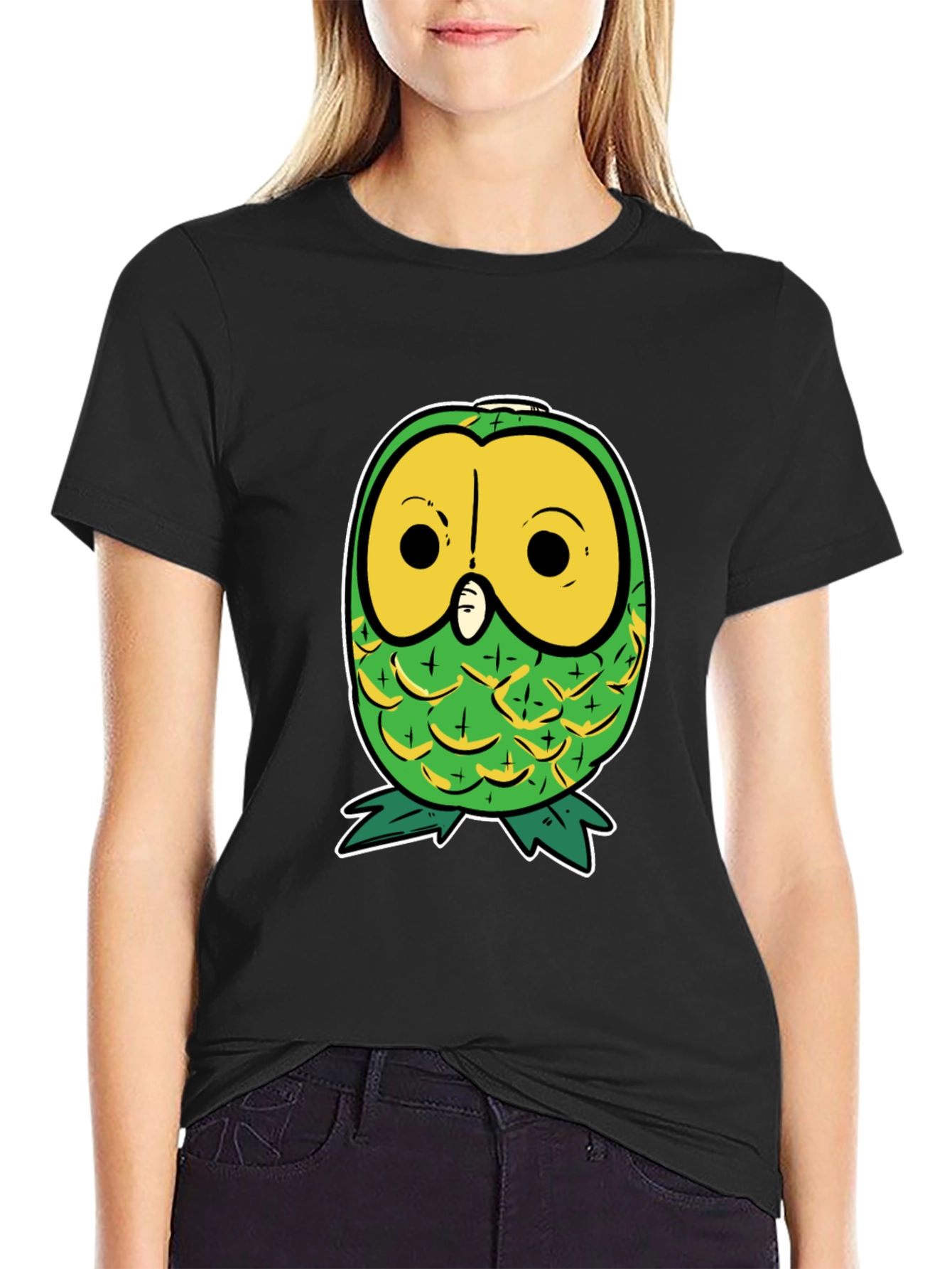 Pineapple Owl Graphic T-Shirt - Unique & Funny