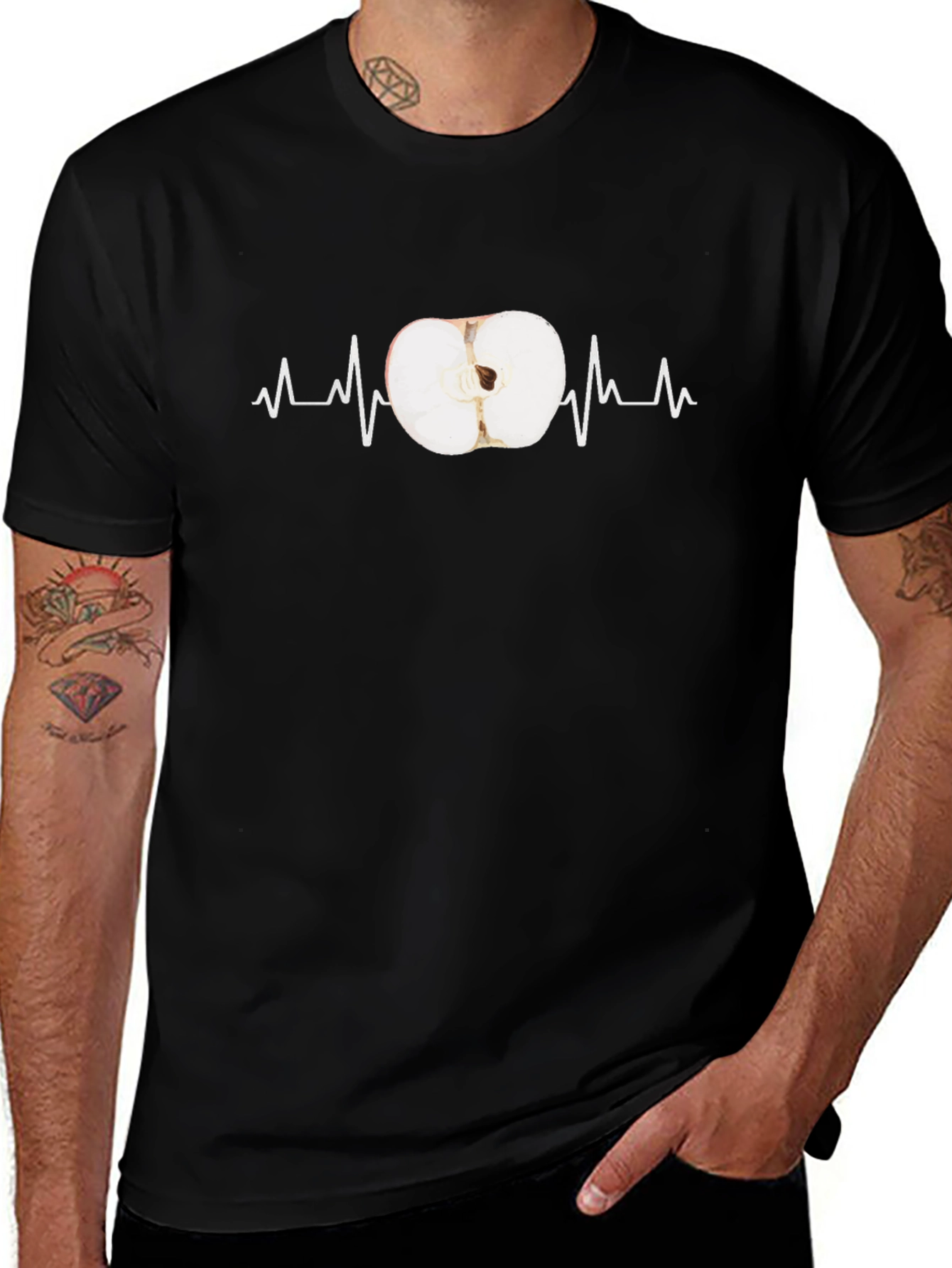 Apple Heartbeat T-Shirt - Unique Graphic Tee