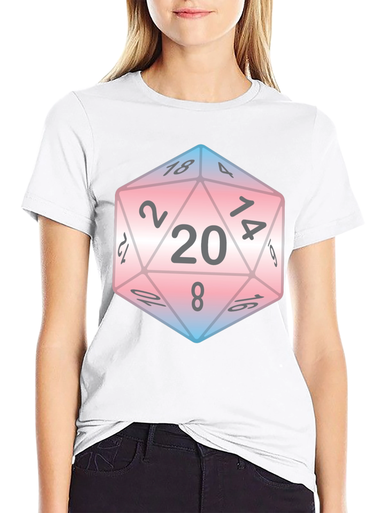 Trans Pride D20 T-Shirt - Tabletop Gaming Tee