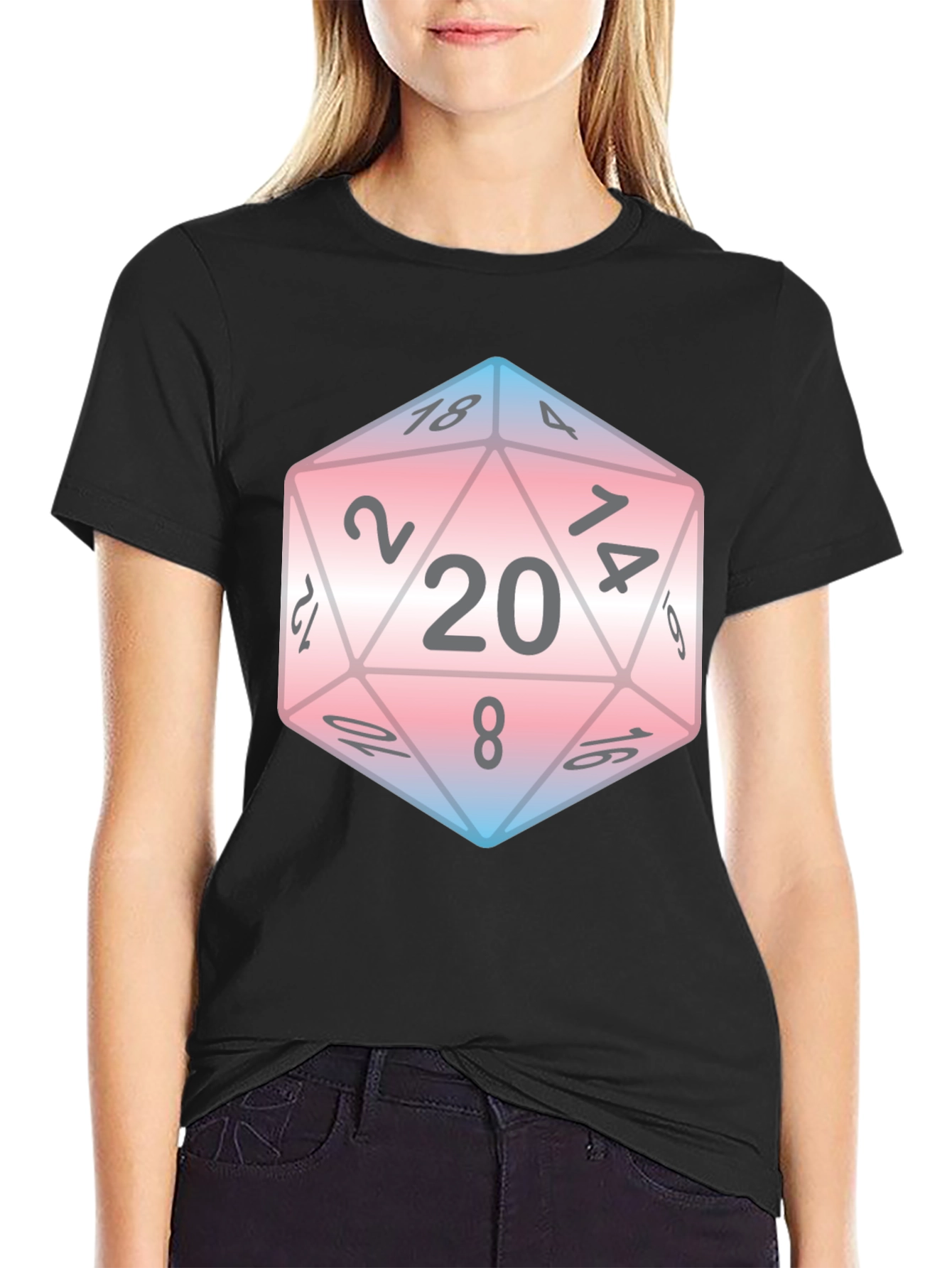 Trans Pride D20 T-Shirt - Tabletop Gaming Tee
