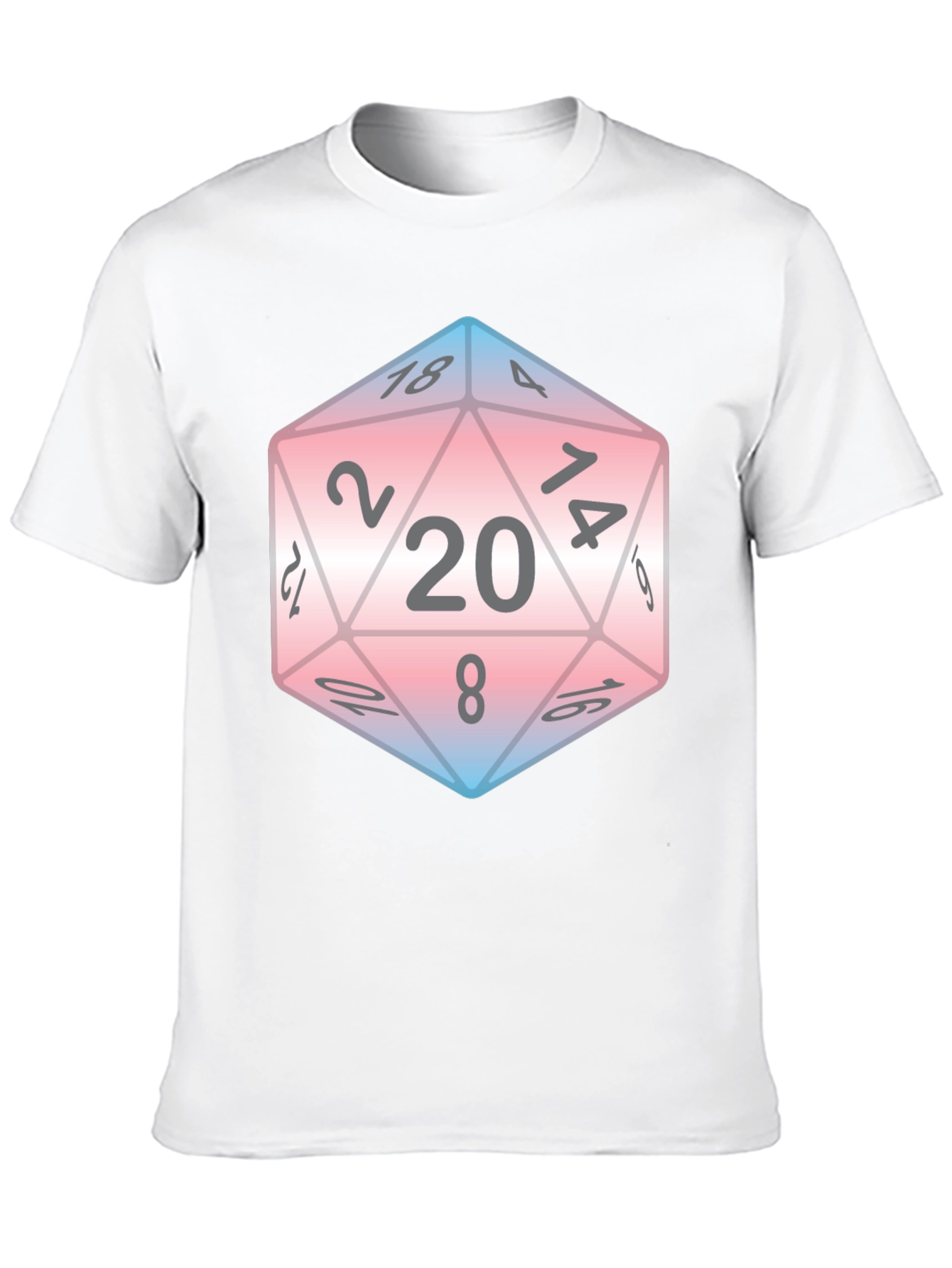Trans Pride D20 T-Shirt - Tabletop Gaming Tee