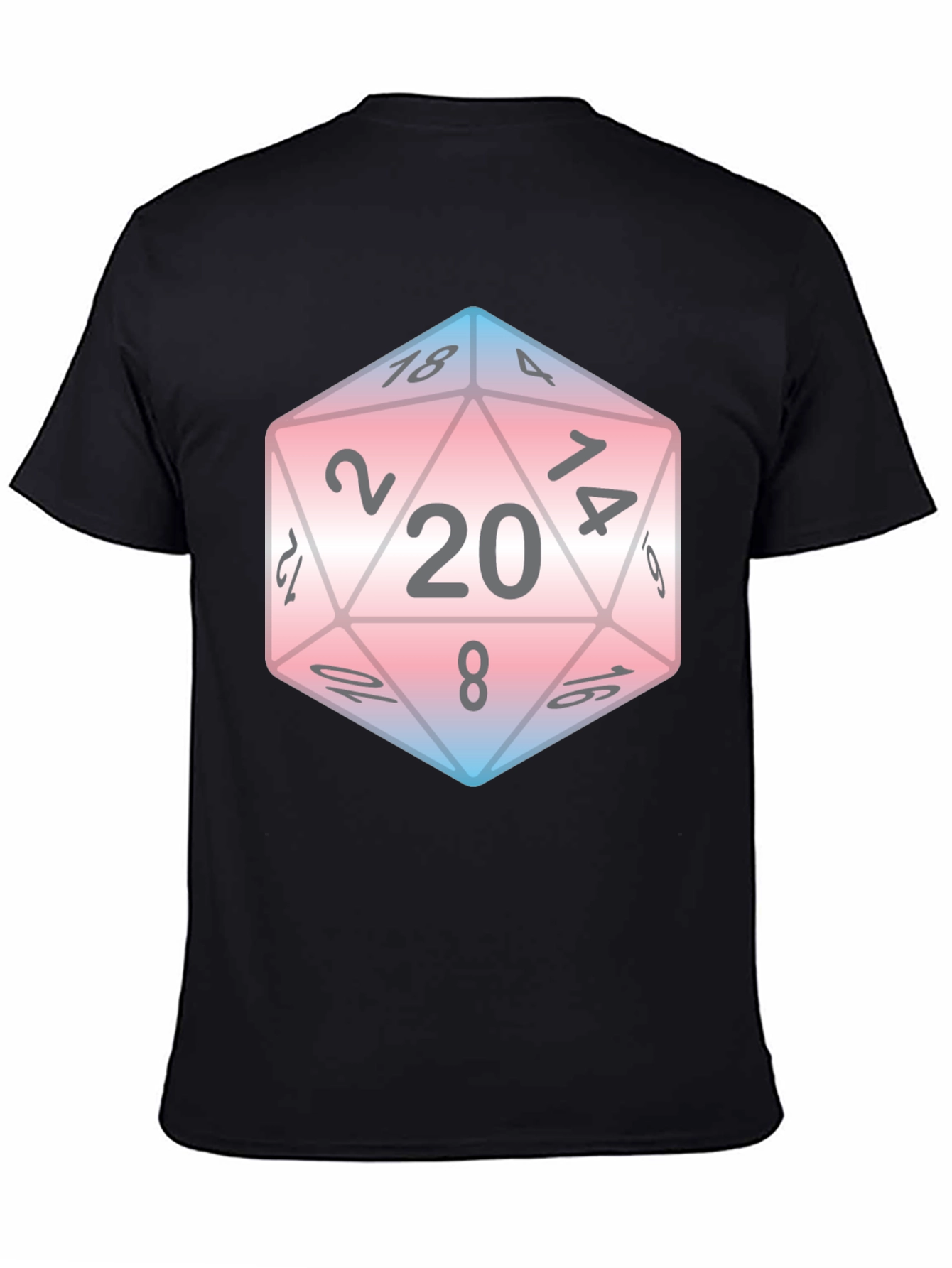 Trans Pride D20 T-Shirt - Tabletop Gaming Tee