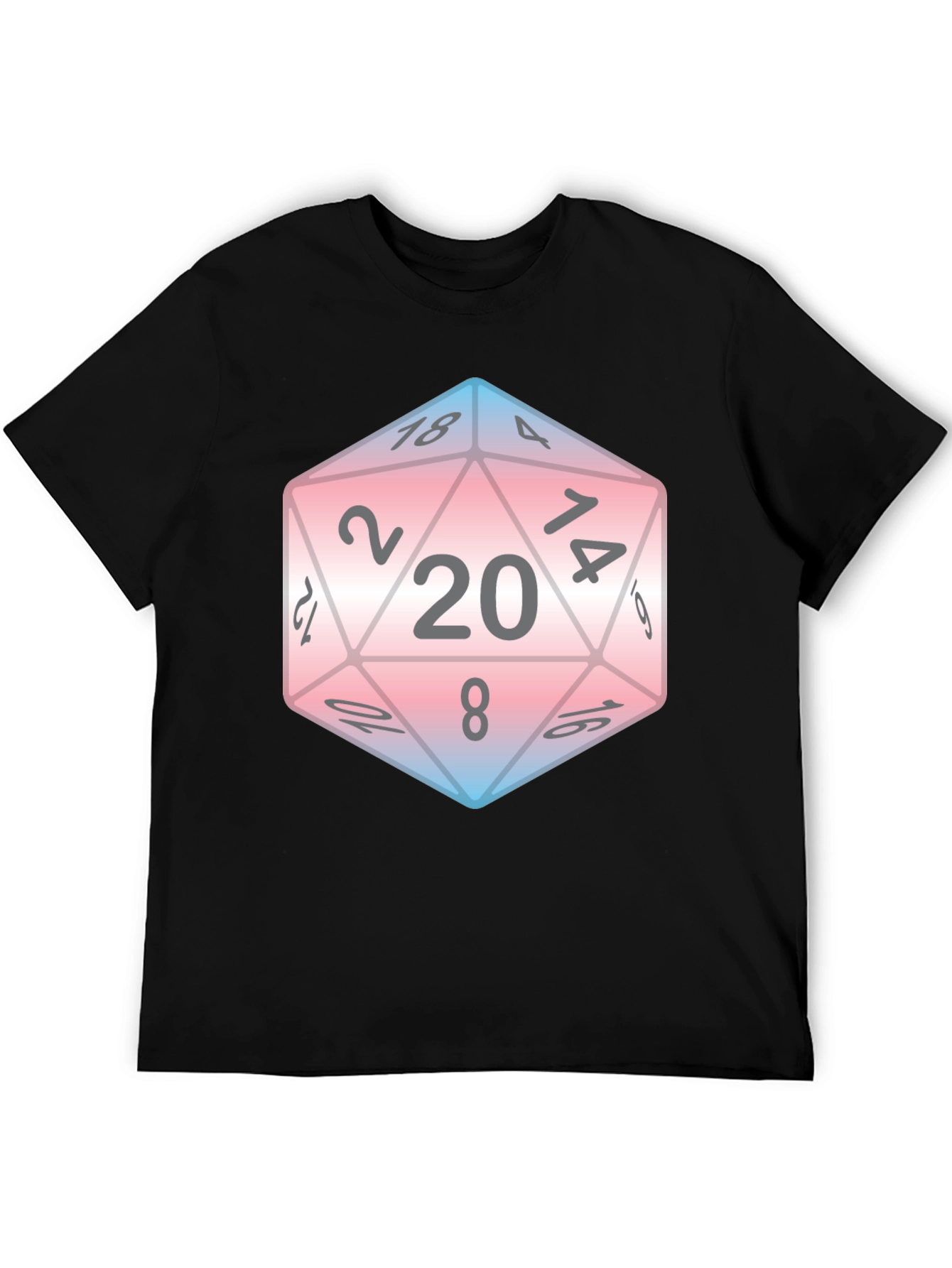Trans Pride D20 T-Shirt - Tabletop Gaming Tee