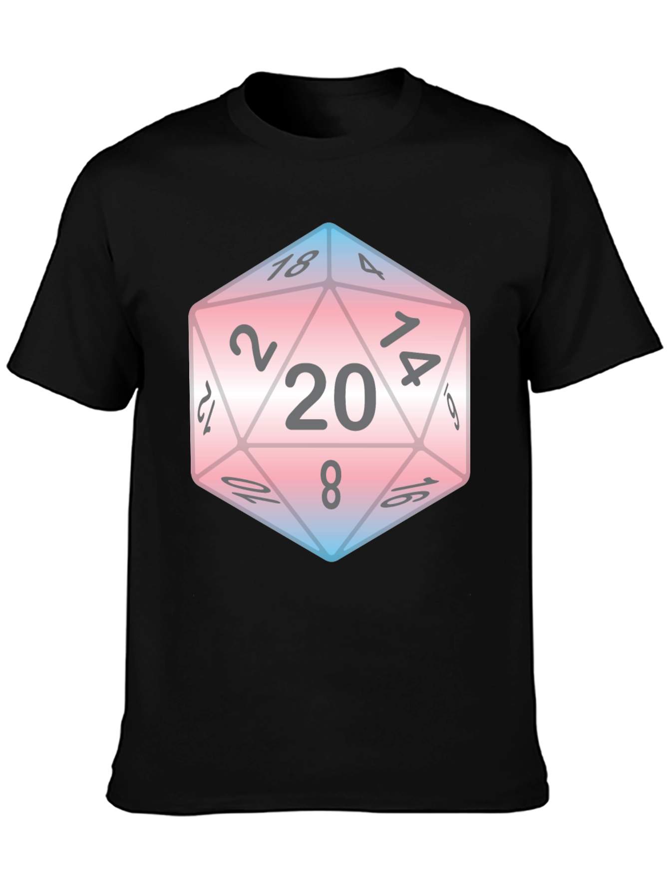 Trans Pride D20 T-Shirt - Tabletop Gaming Tee