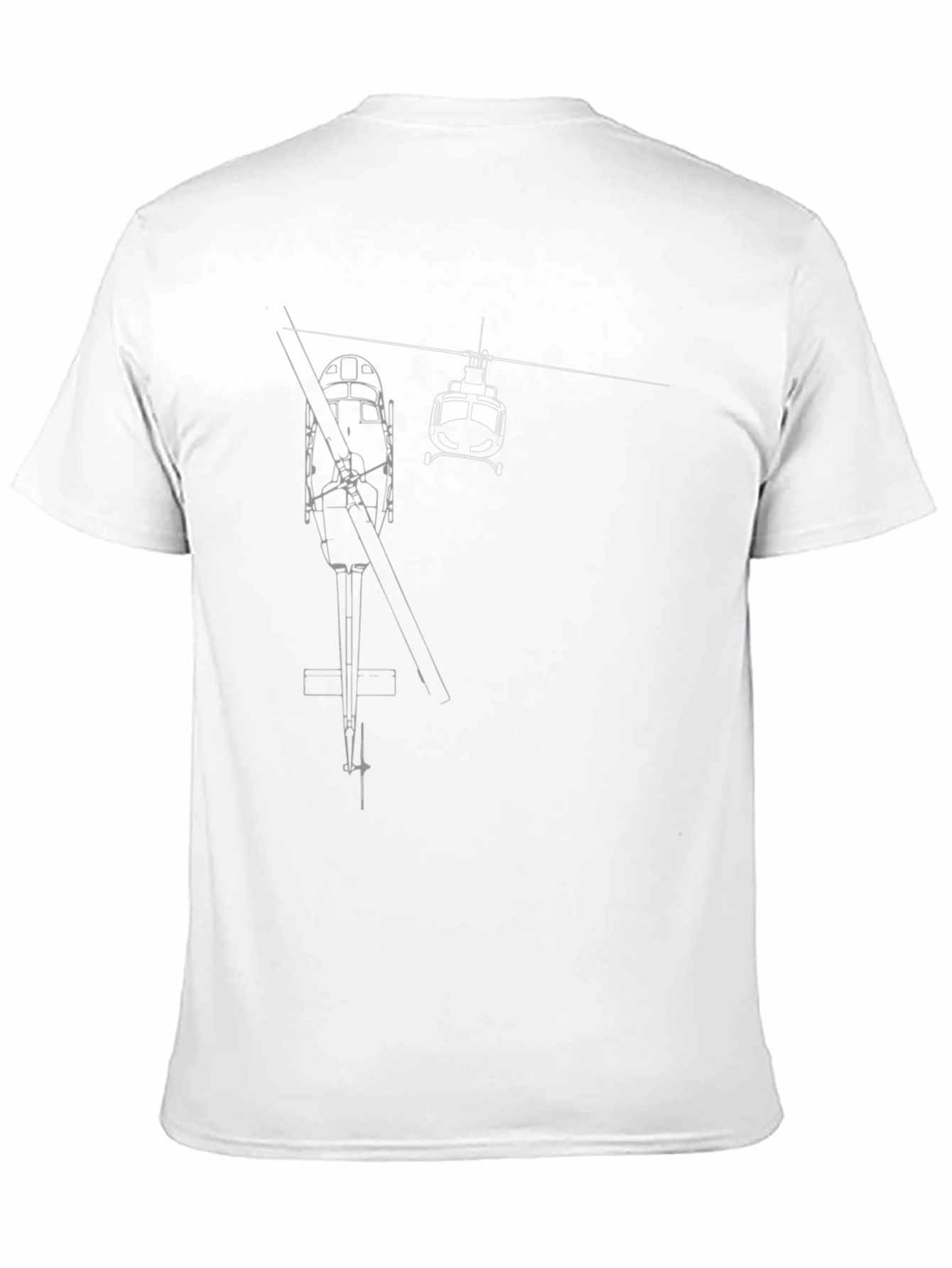 Helicopter Diagram Graphic Tee - Black