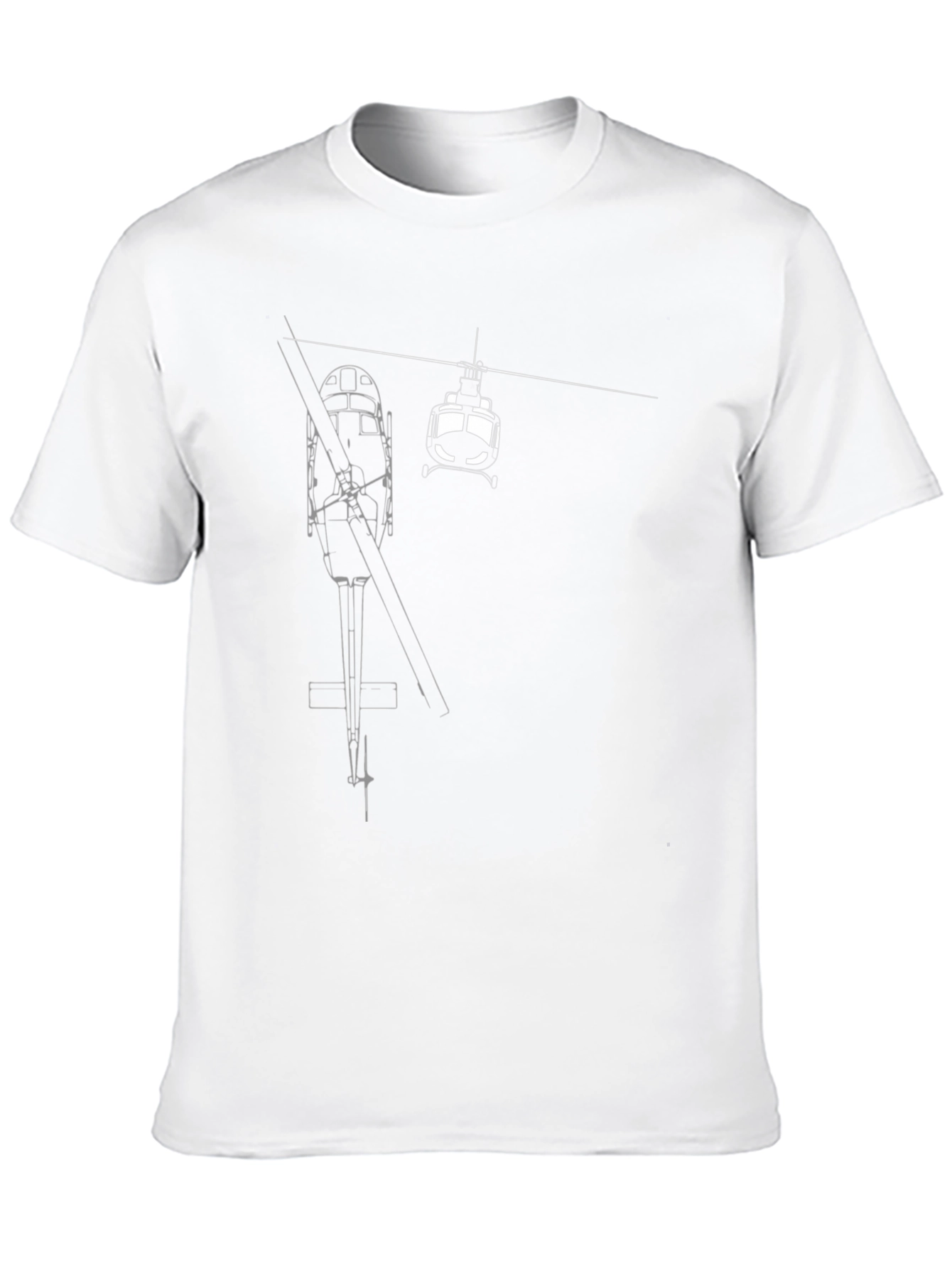 Helicopter Diagram Graphic Tee - Black