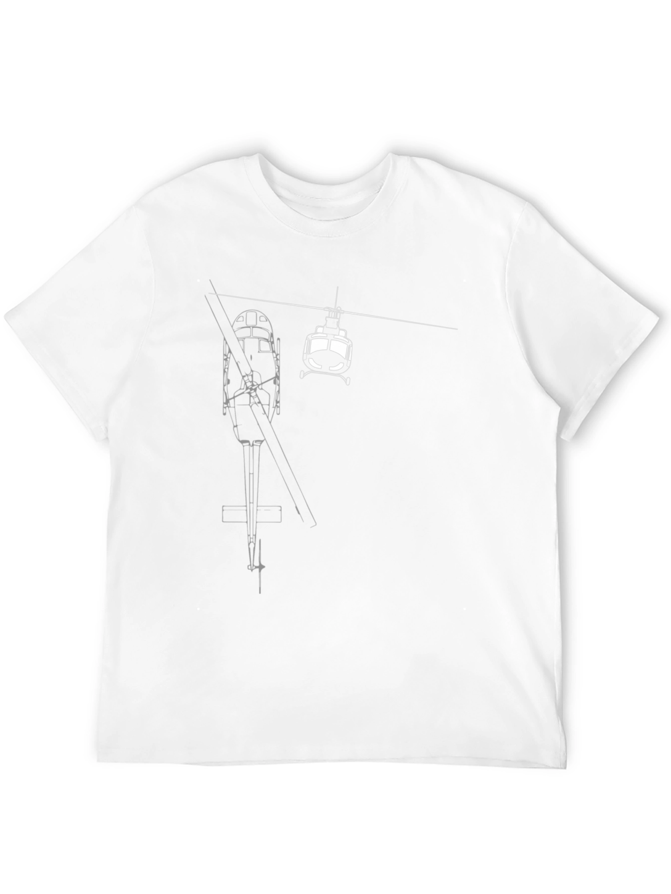 Helicopter Diagram Graphic Tee - Black