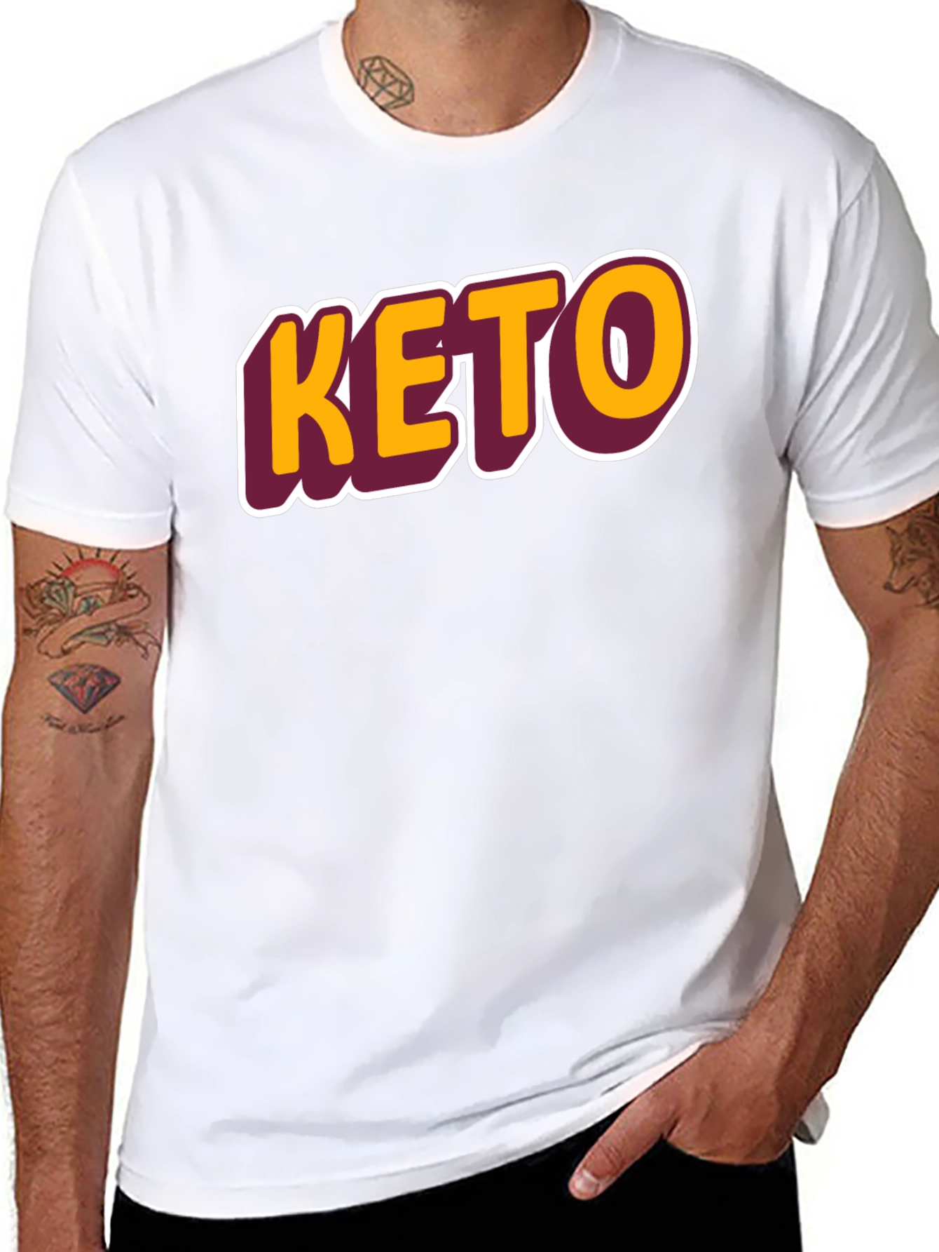 Keto Graphic Tee - Black Casual T-Shirt