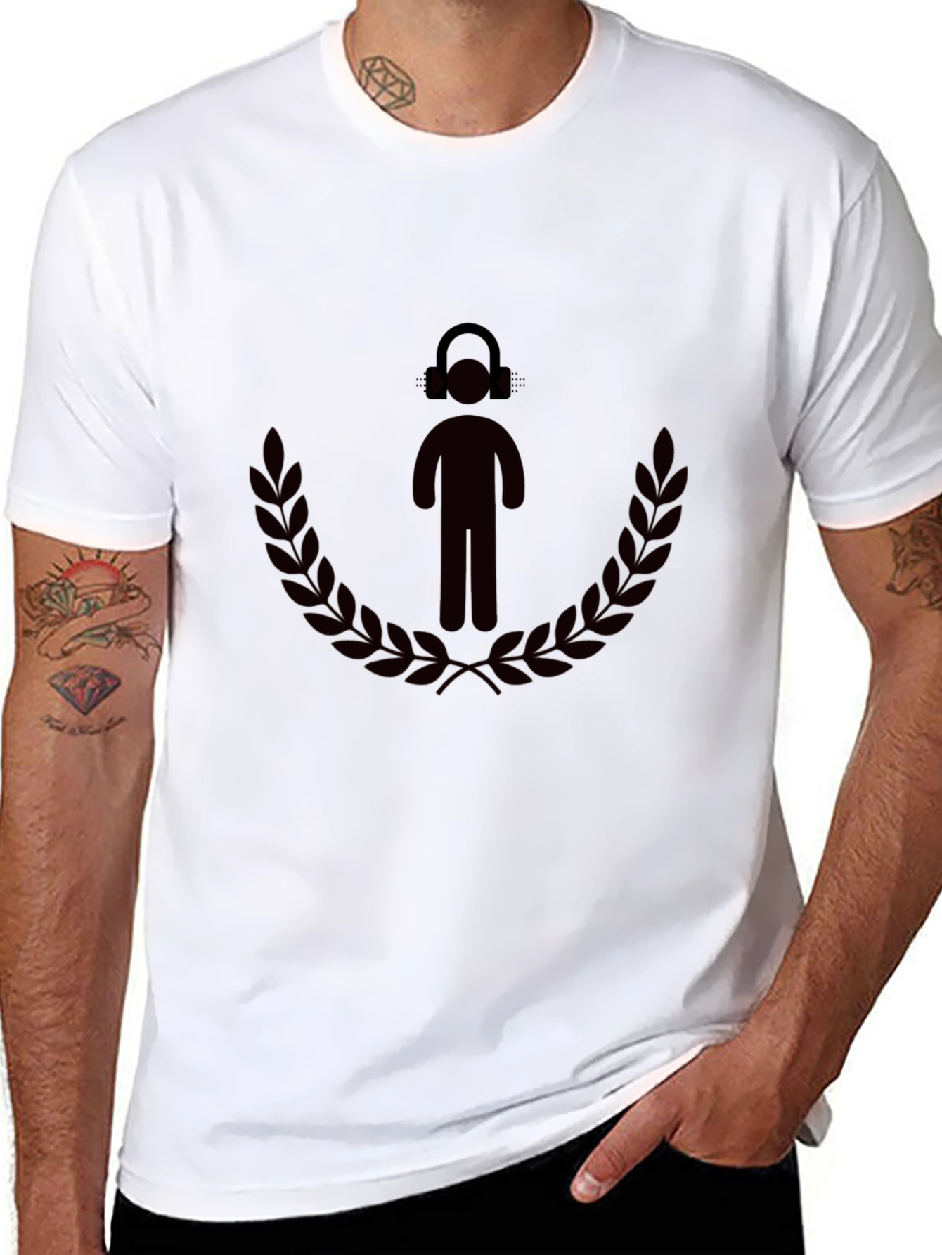 DJ Man Laurel Wreath Graphic Tee