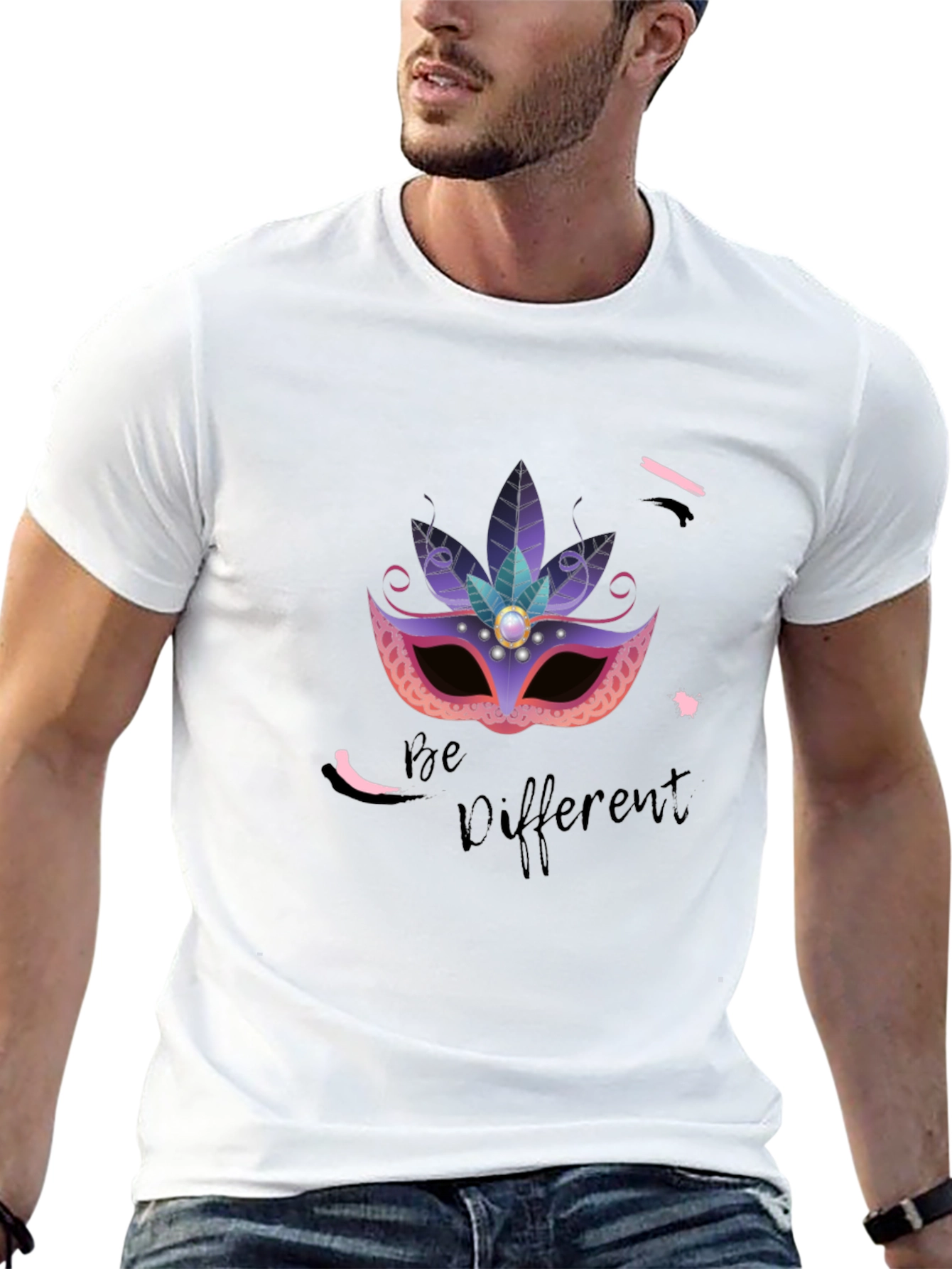 Be Different T-Shirt: Masquerade Mask Graphic Tee