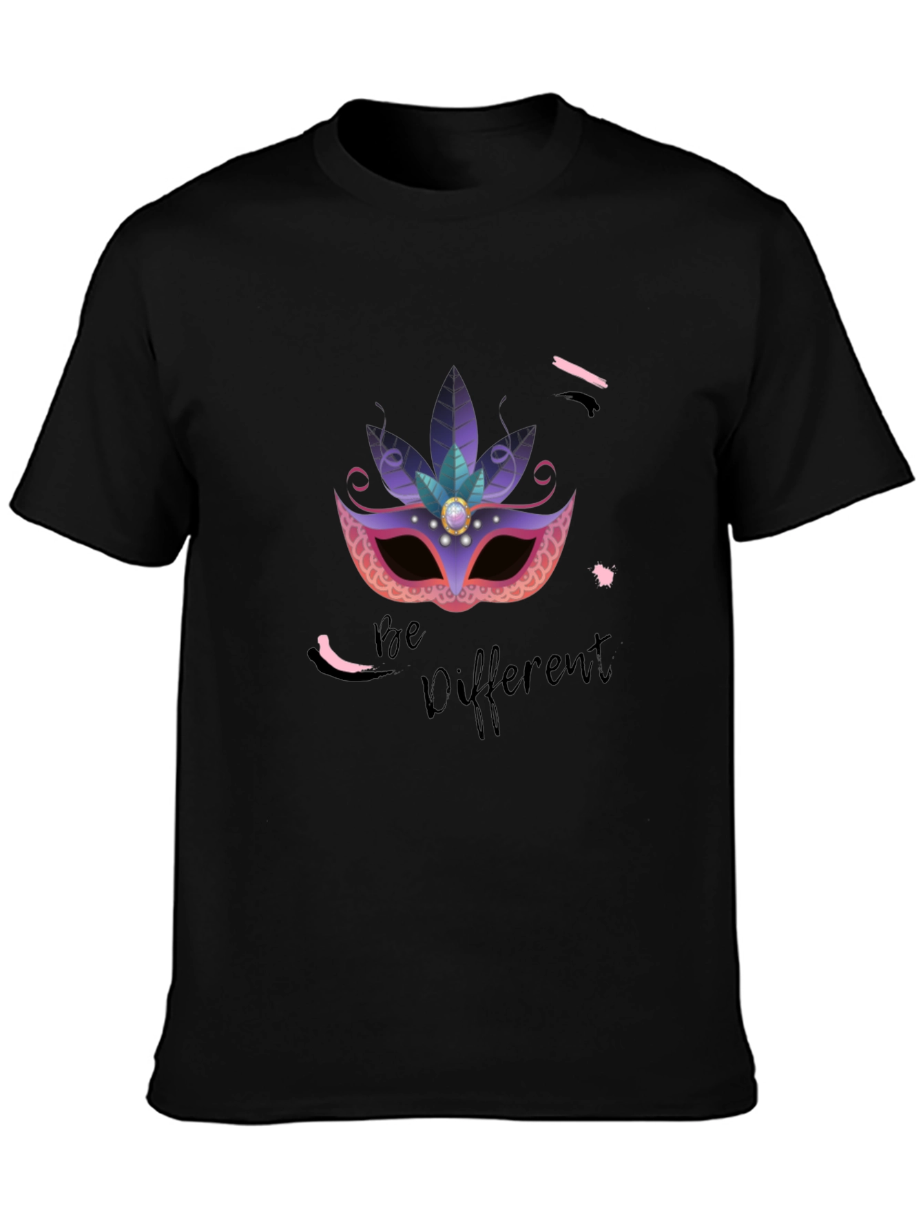 Be Different T-Shirt: Masquerade Mask Graphic Tee