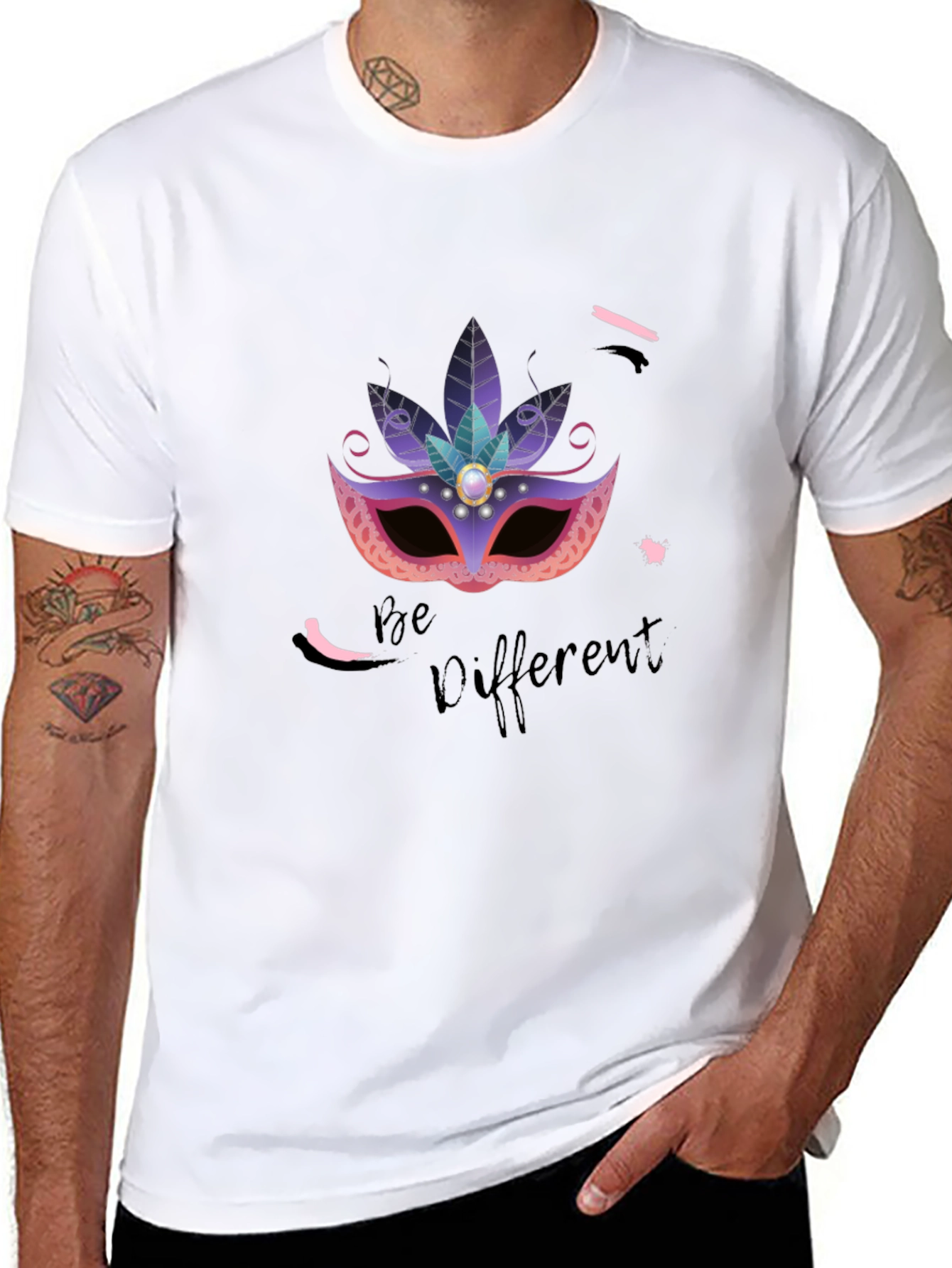 Be Different T-Shirt: Masquerade Mask Graphic Tee