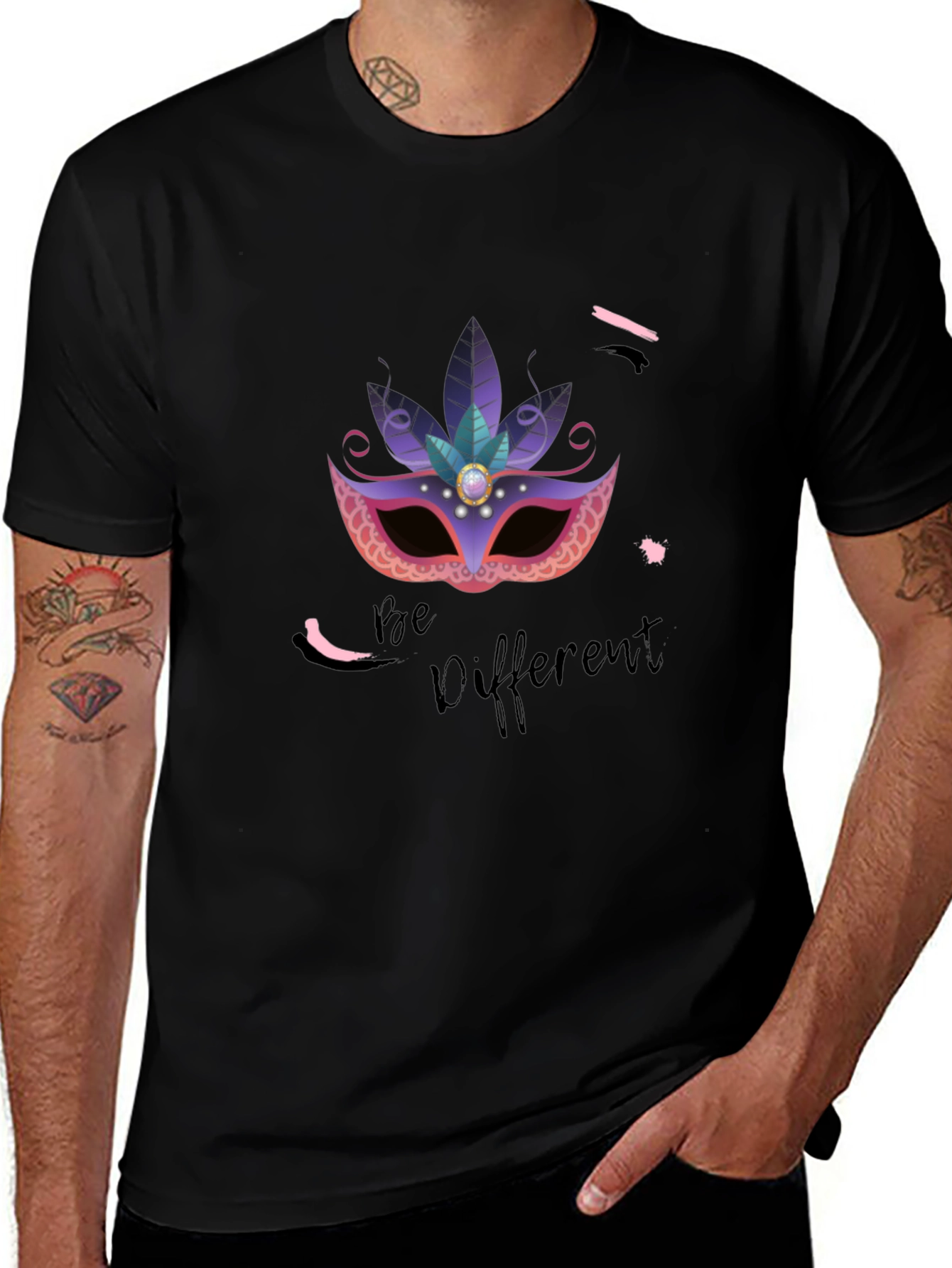 Be Different T-Shirt: Masquerade Mask Graphic Tee