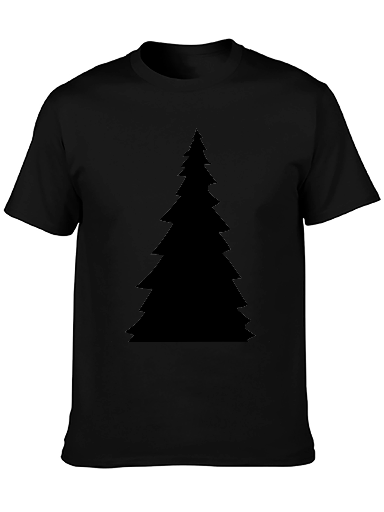 Christmas Tree Graphic Black T-Shirt