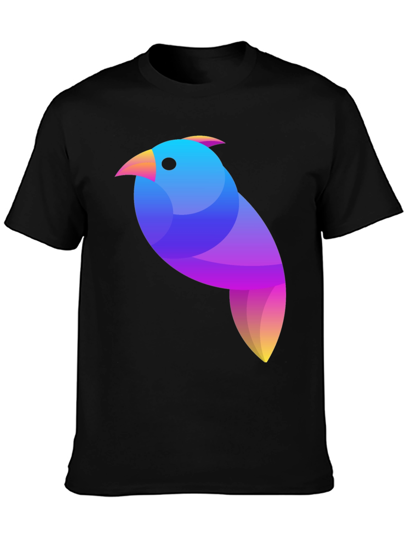 Geometric Bird Graphic Tee - Modern Art Shirt