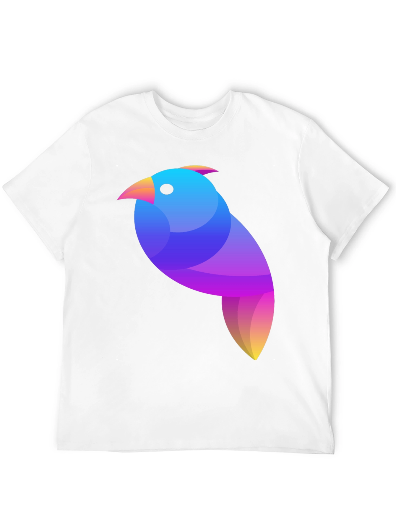 Geometric Bird Graphic Tee - Modern Art Shirt