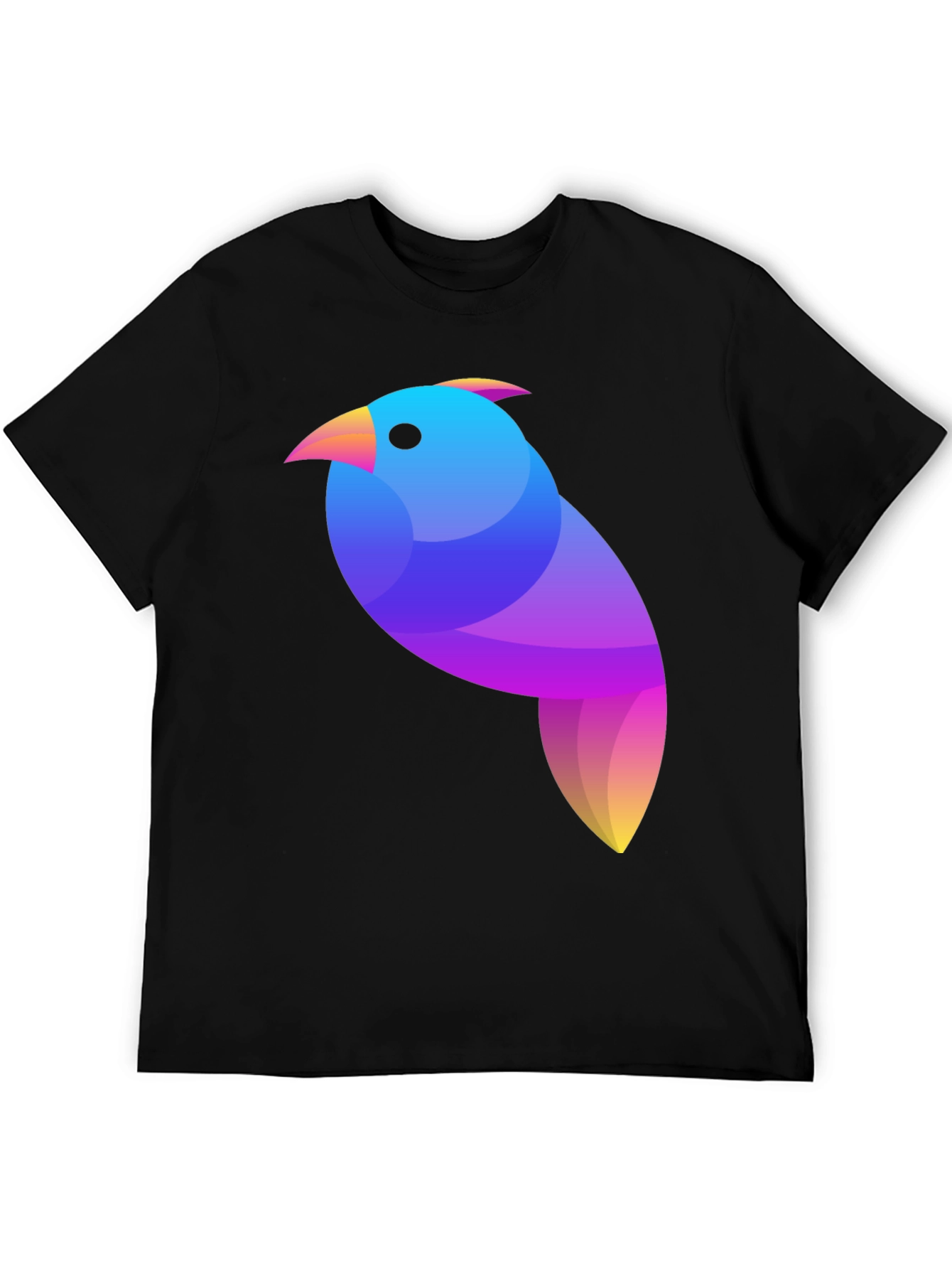 Geometric Bird Graphic Tee - Modern Art Shirt
