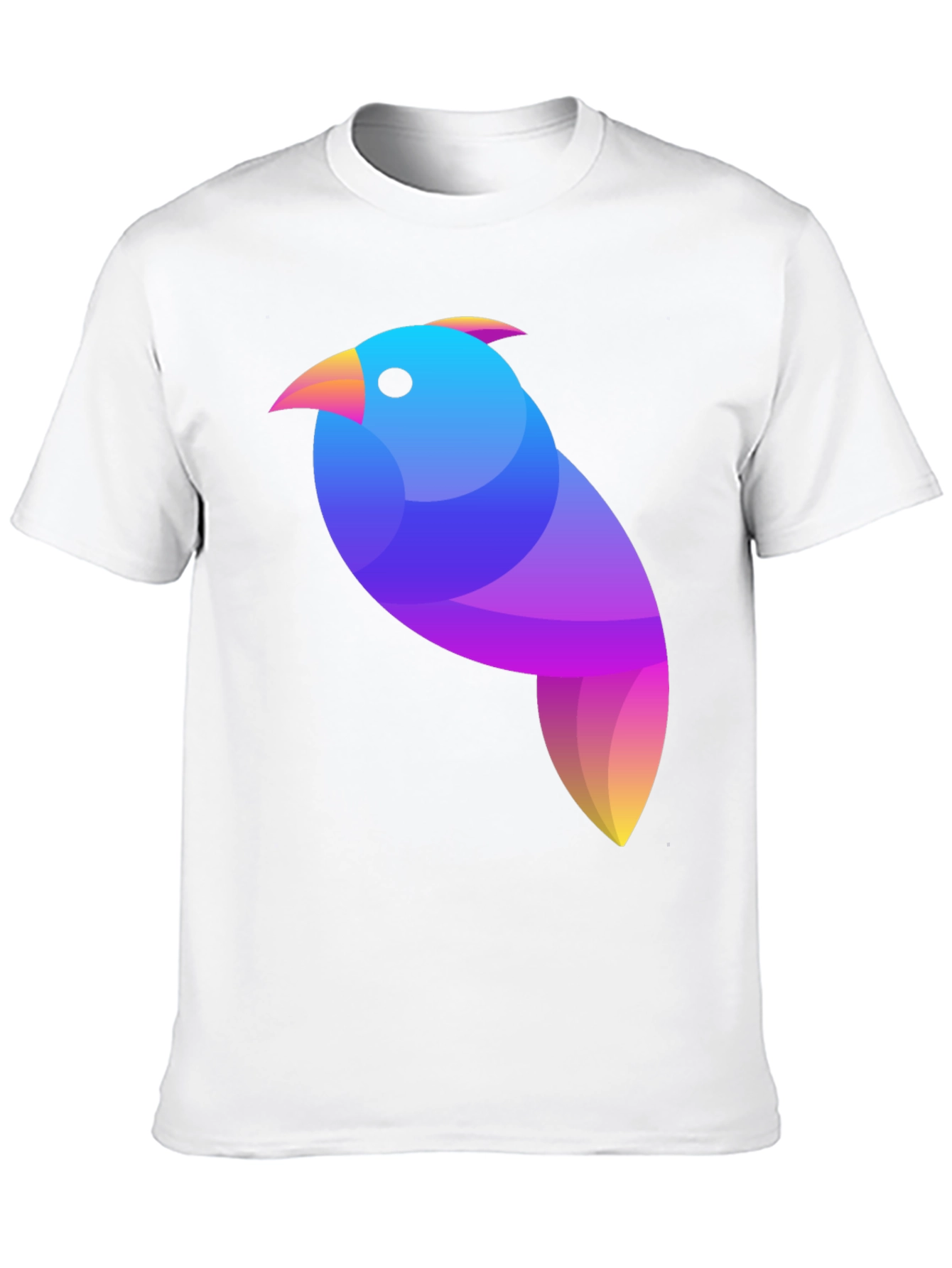 Geometric Bird Graphic Tee - Modern Art Shirt