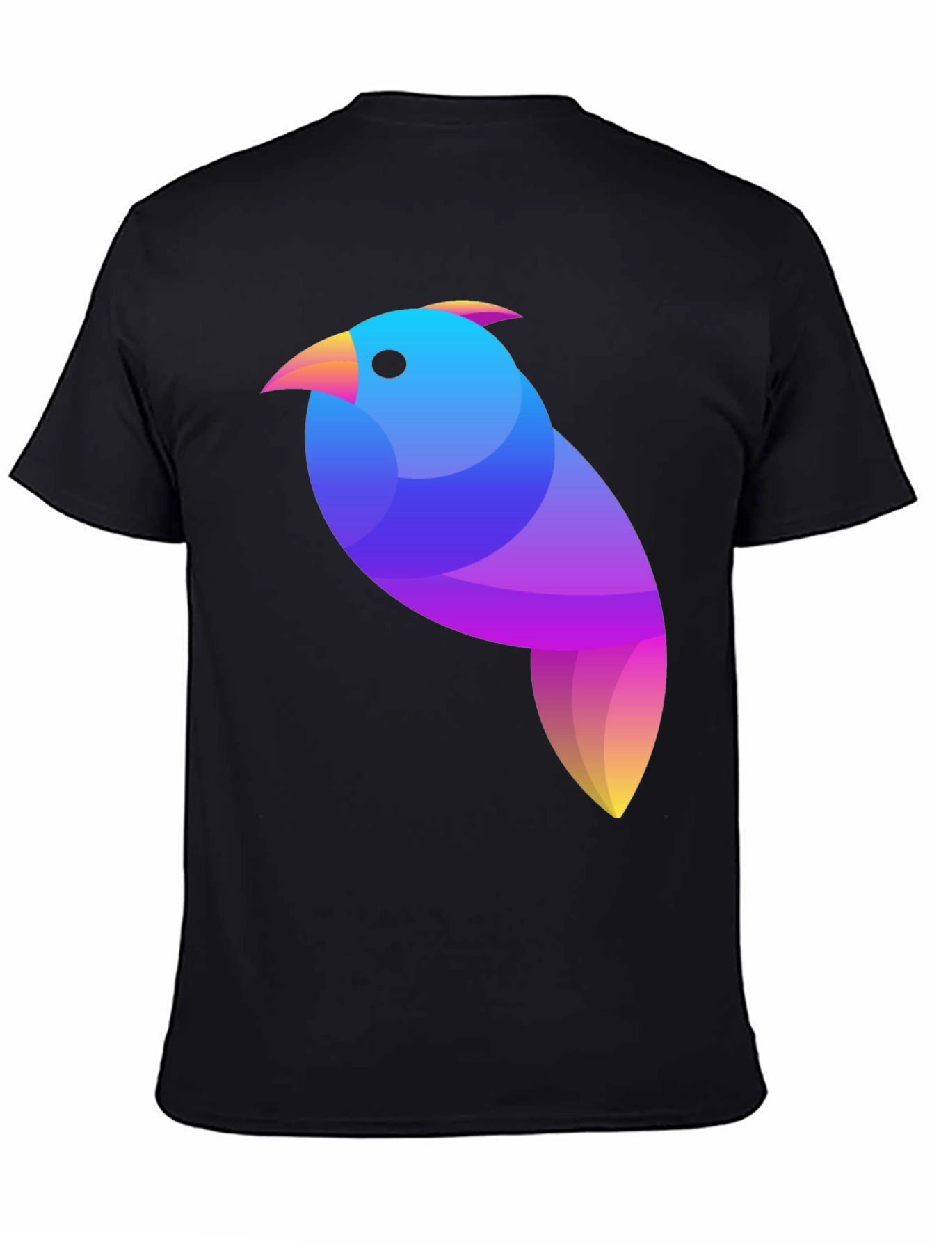 Geometric Bird Graphic Tee - Modern Art Shirt