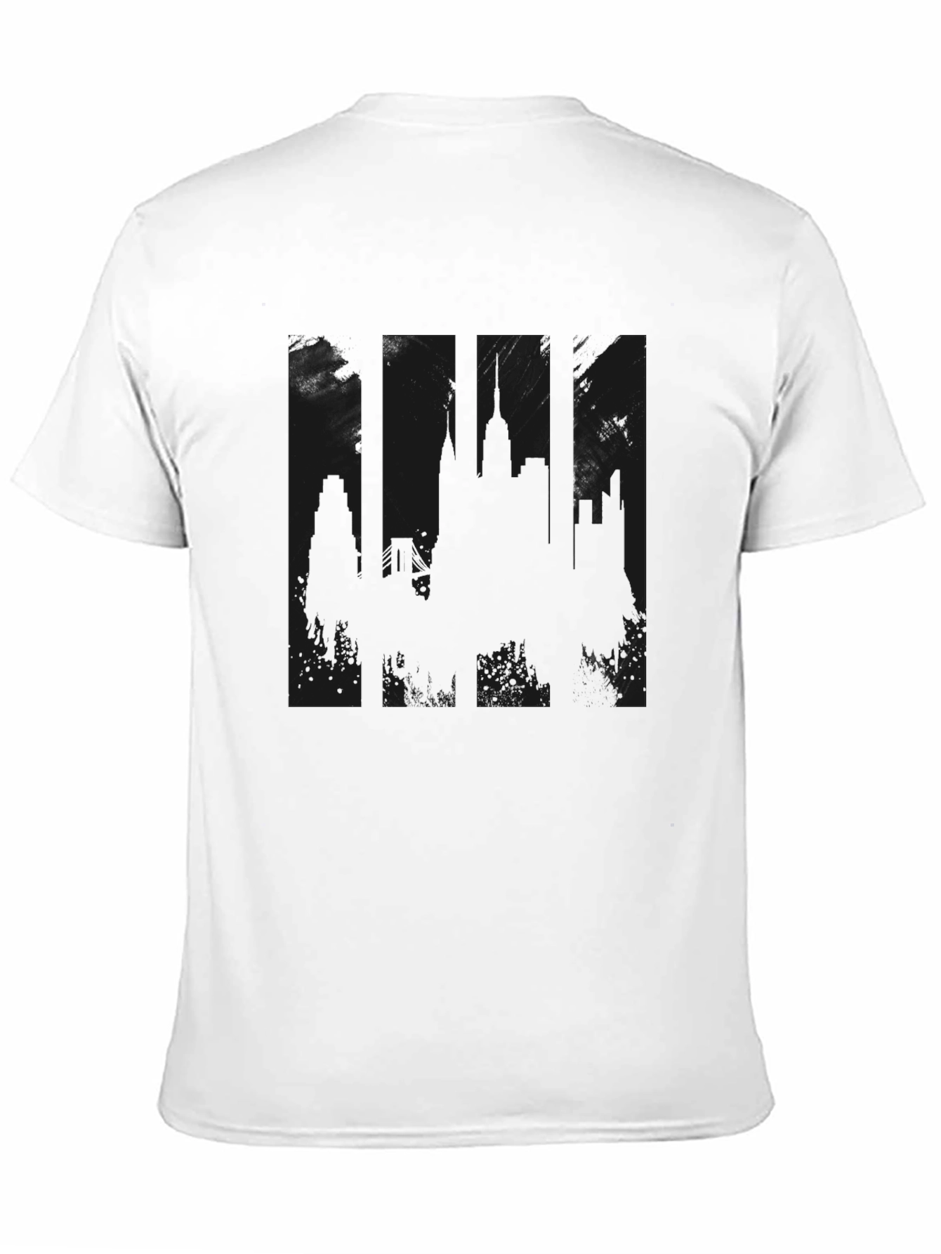 Mens Solid Black Casual T-Shirt