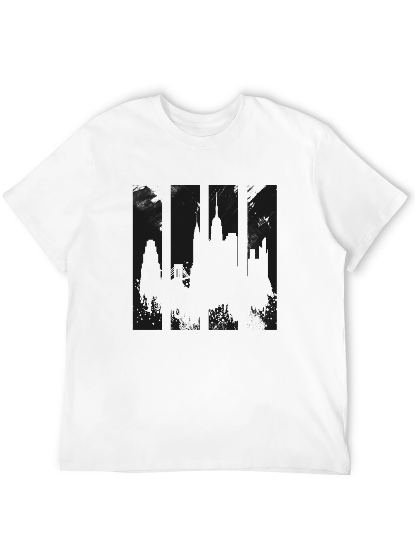 Mens Solid Black Casual T-Shirt