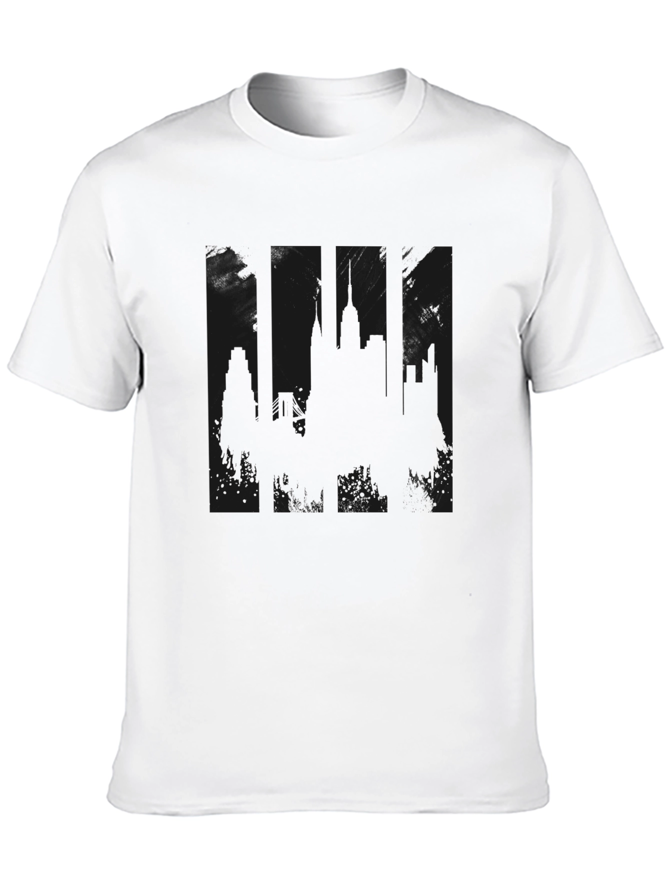 Mens Solid Black Casual T-Shirt