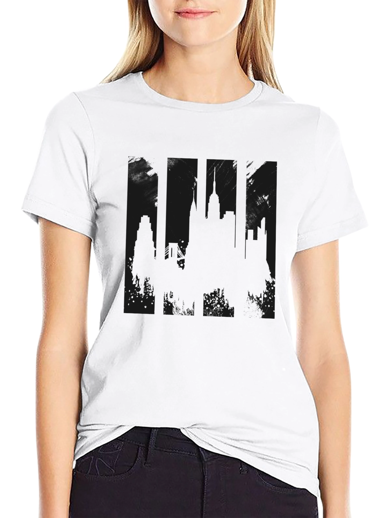 Mens Solid Black Casual T-Shirt