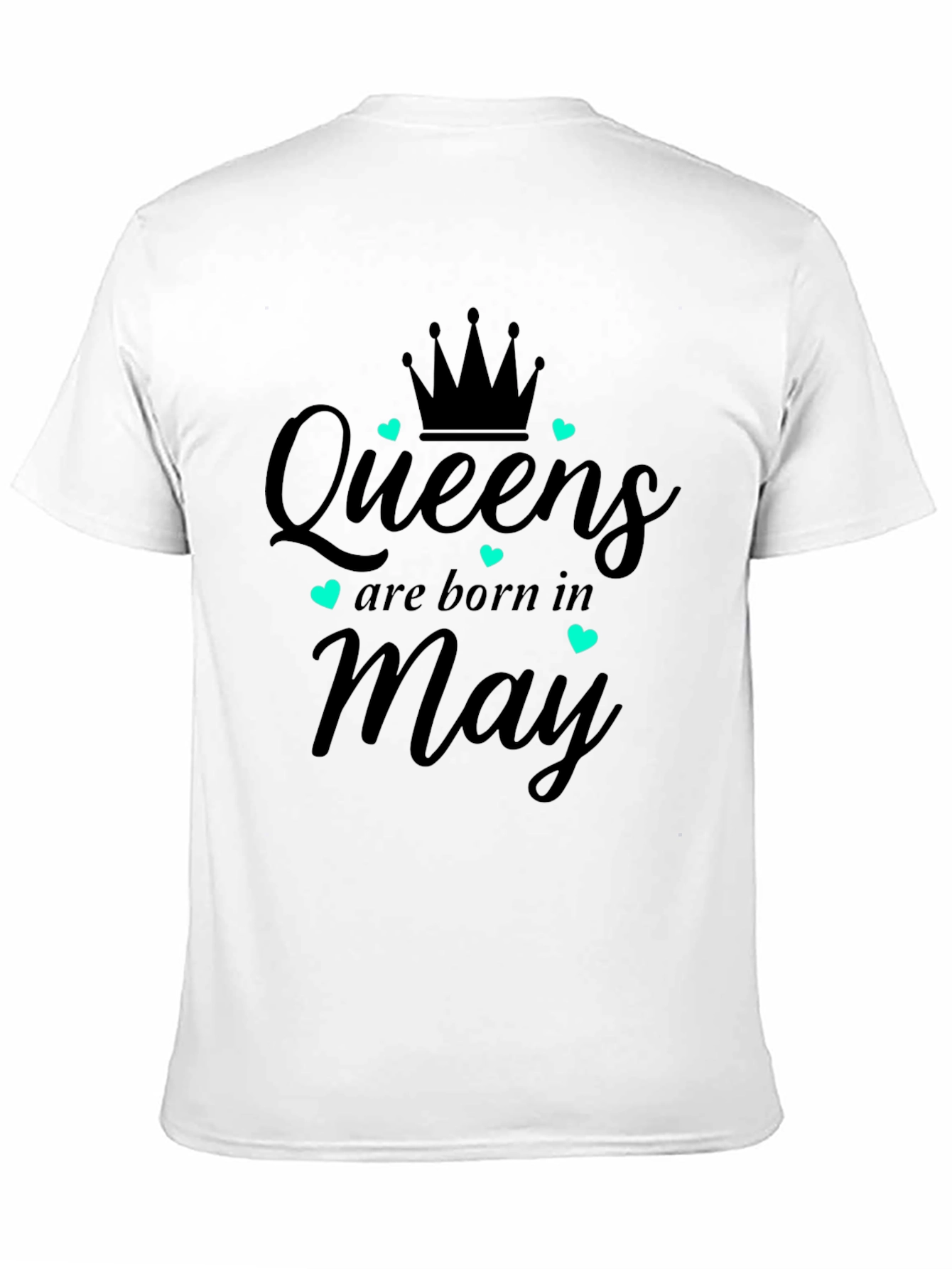 Queens Born in May Black Graphic T-Shirt