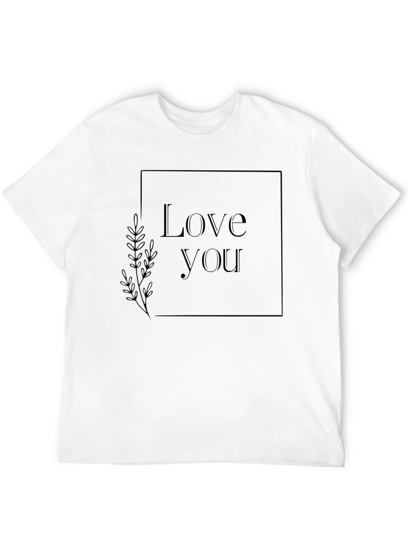 Love You Graphic Tee - Stylish Black Cotton T-Shirt