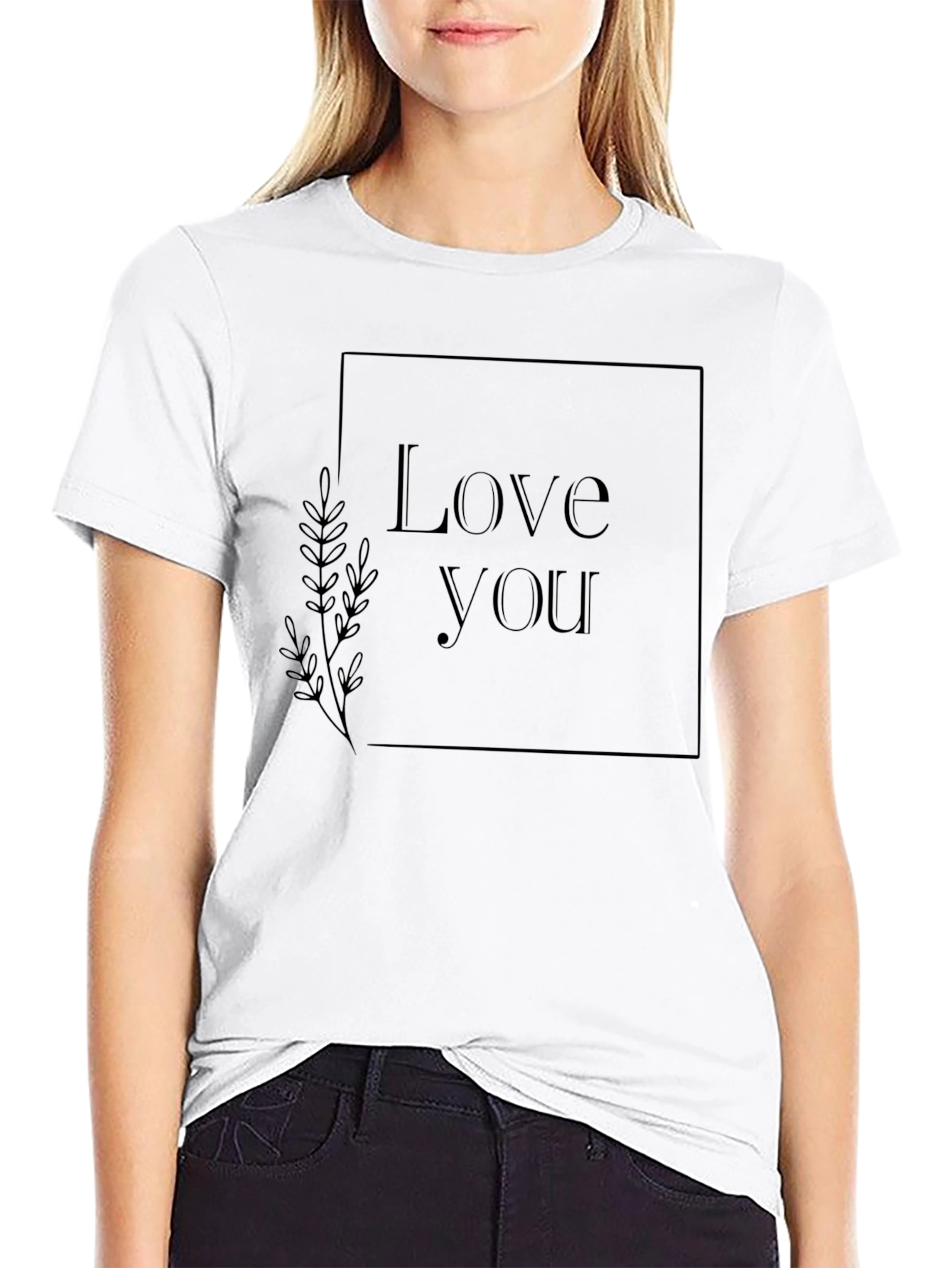 Love You Graphic Tee - Stylish Black Cotton T-Shirt