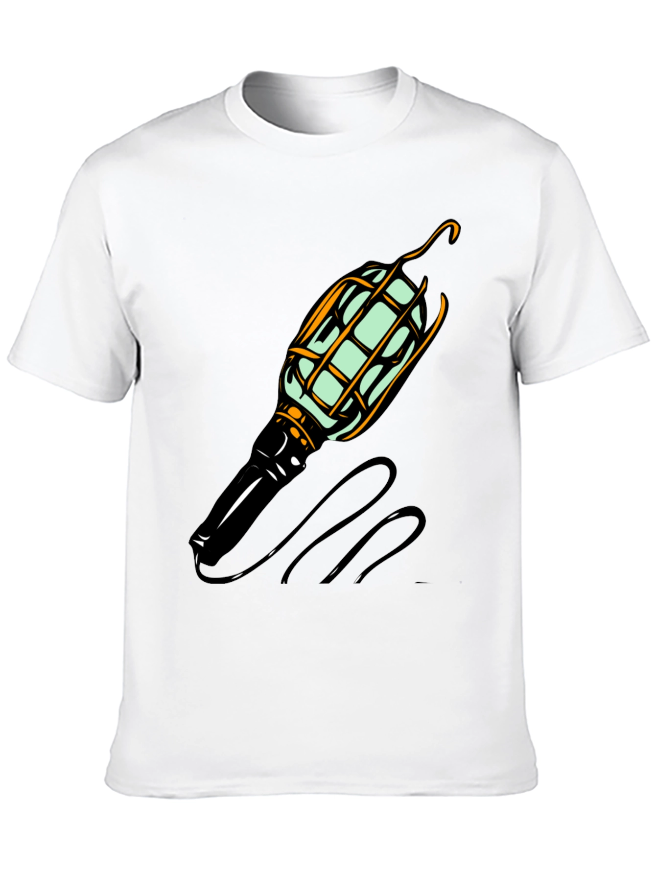 Novelty Lightbulb Graphic Tee - Black Cotton Blend Shirt