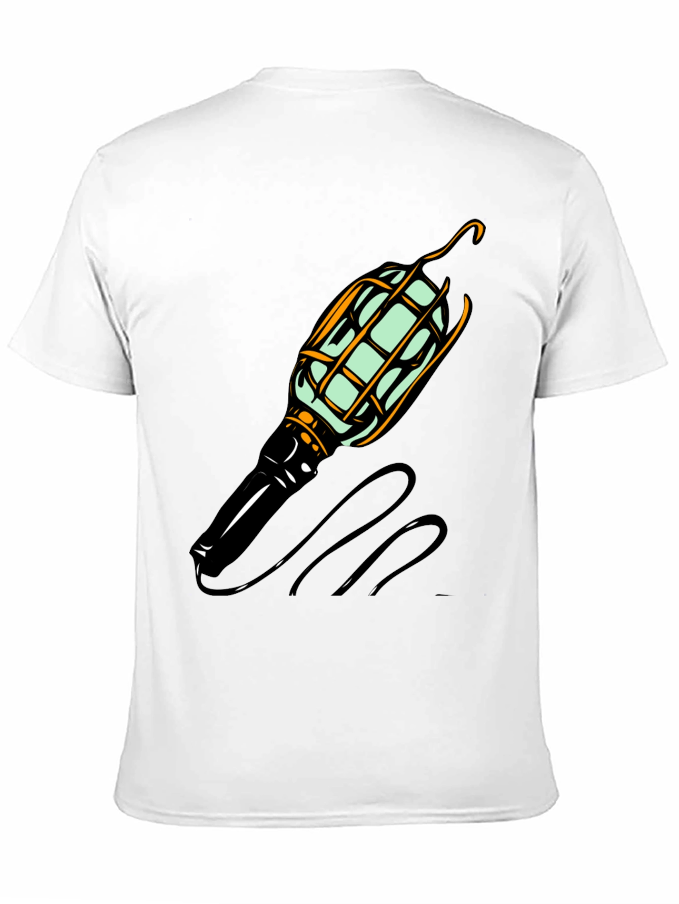 Novelty Lightbulb Graphic Tee - Black Cotton Blend Shirt