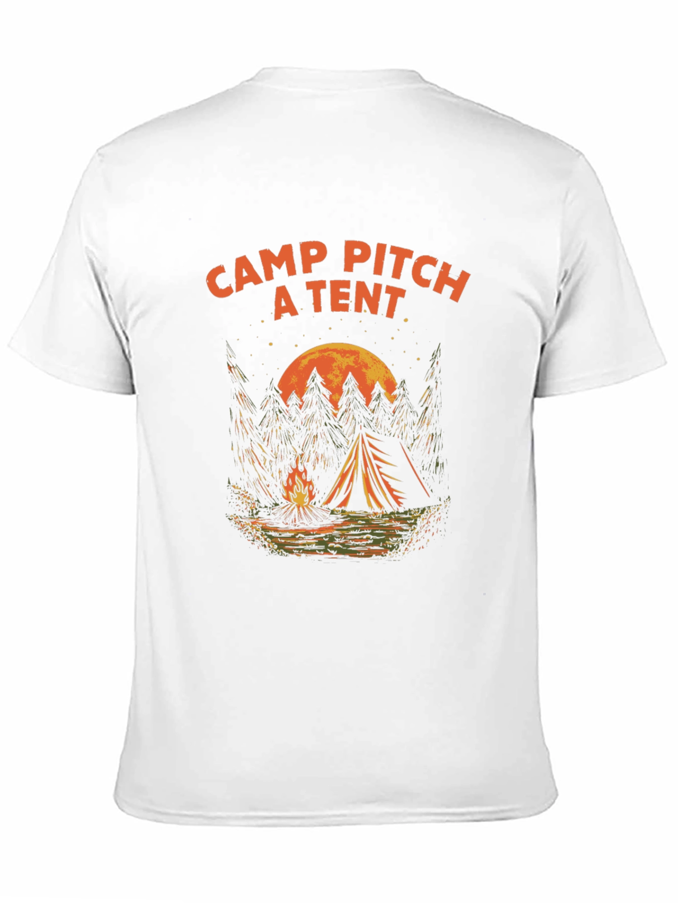 Camp Pitch a Tent T-Shirt Camping Adventure Tee