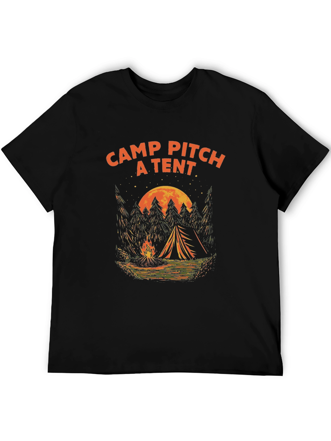 Camp Pitch a Tent T-Shirt Camping Adventure Tee