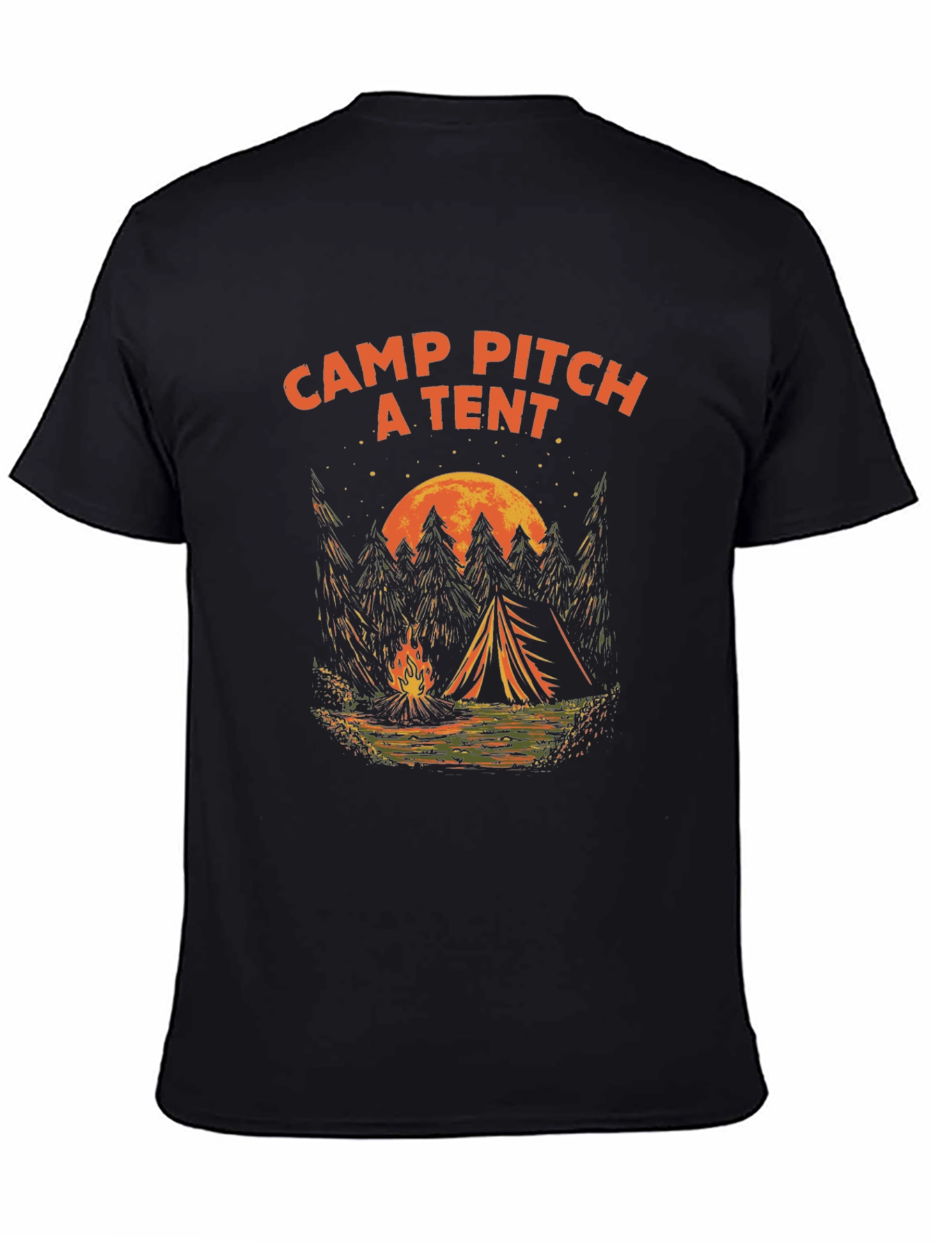 Camp Pitch a Tent T-Shirt Camping Adventure Tee