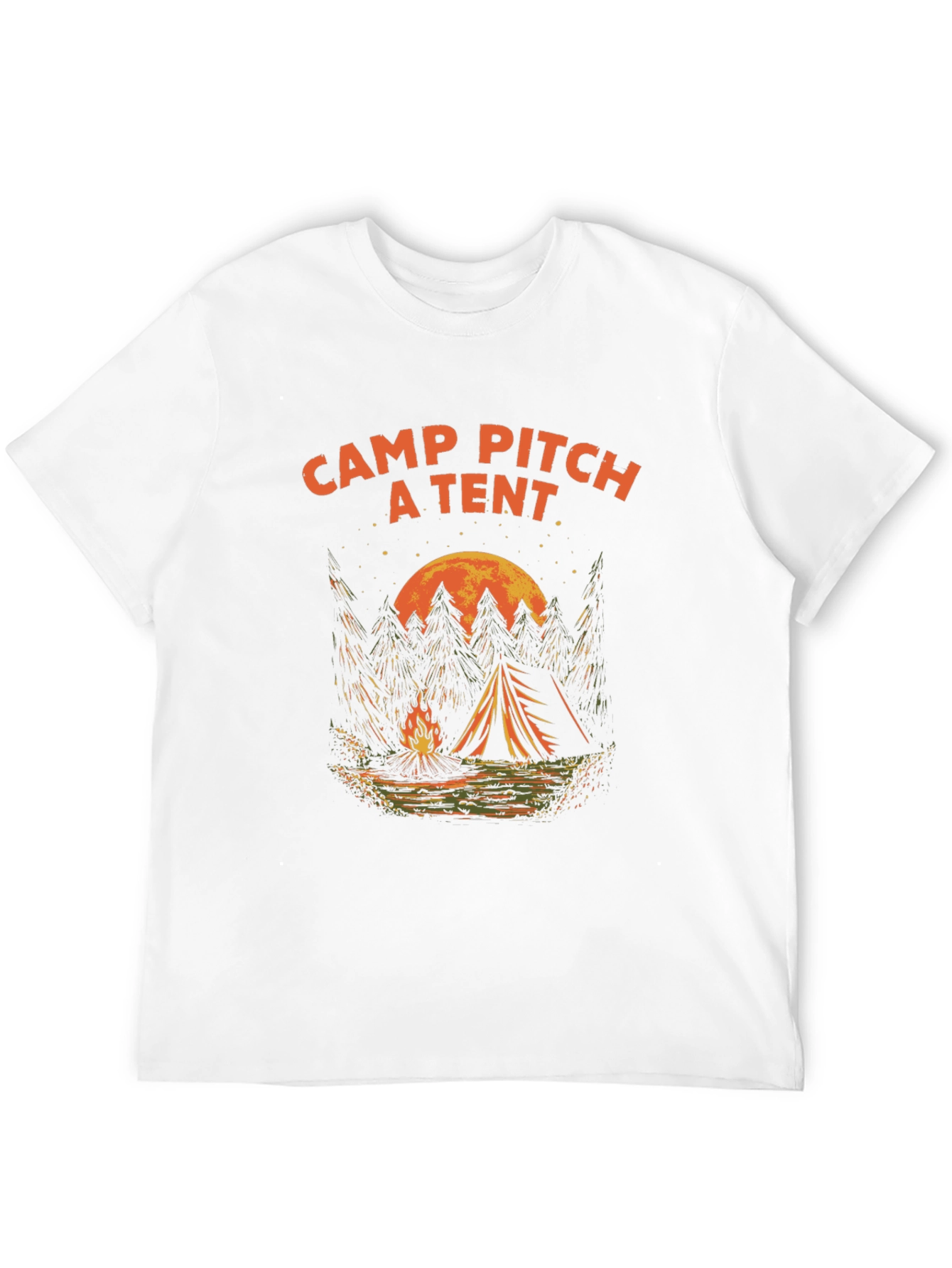 Camp Pitch a Tent T-Shirt Camping Adventure Tee