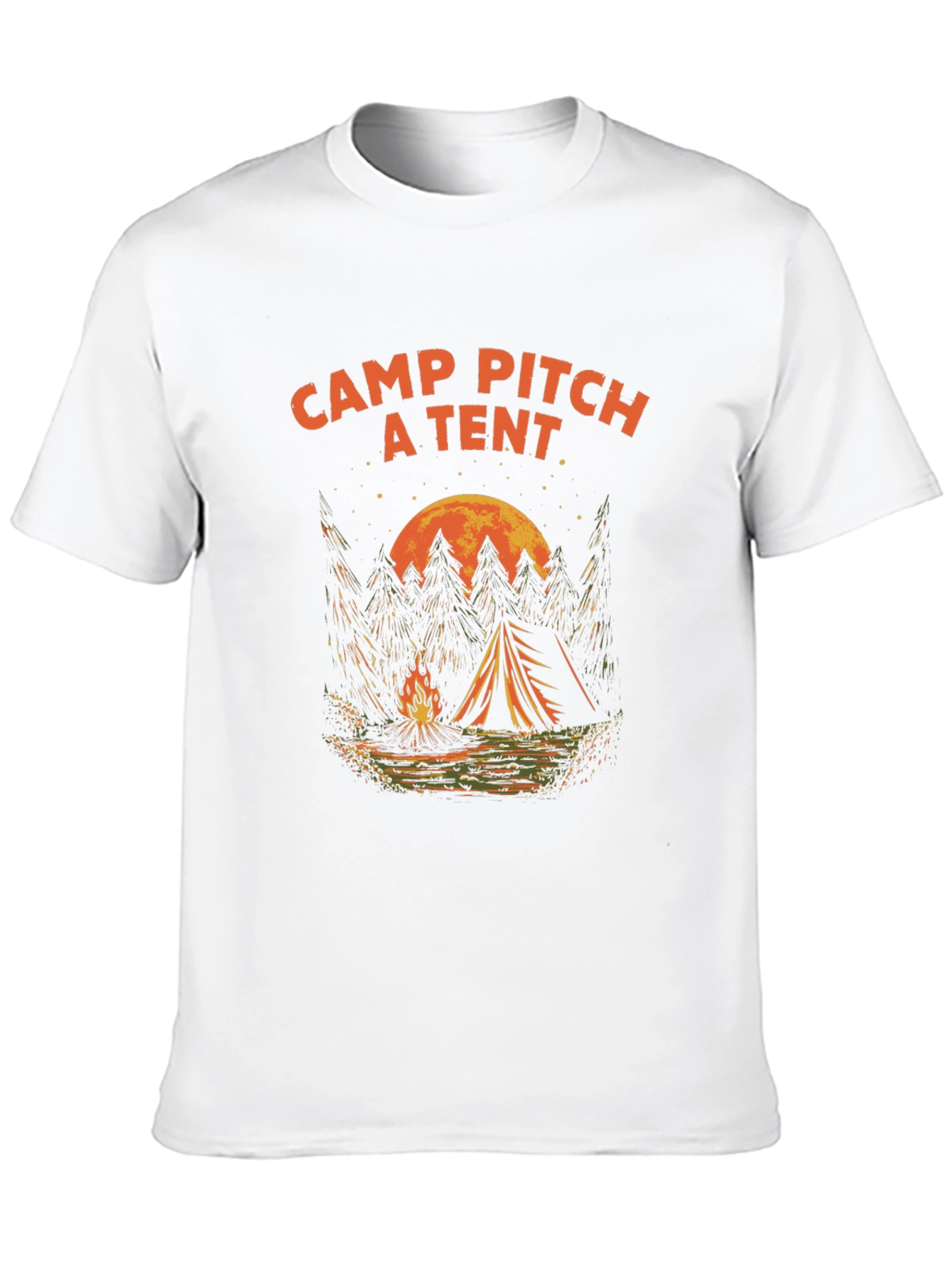 Camp Pitch a Tent T-Shirt Camping Adventure Tee