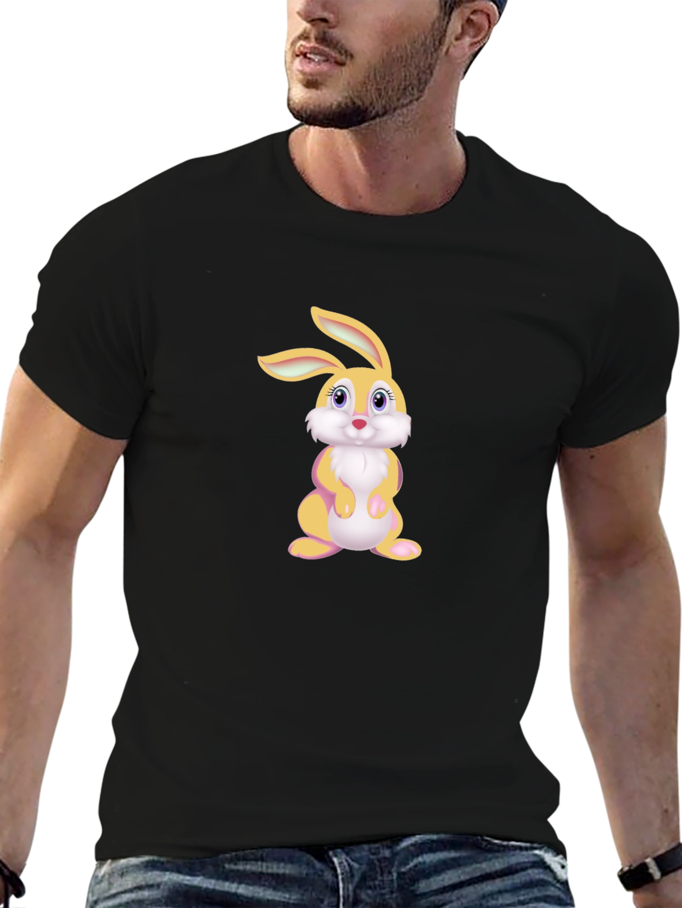 Cute Cartoon Bunny Graphic T-Shirt