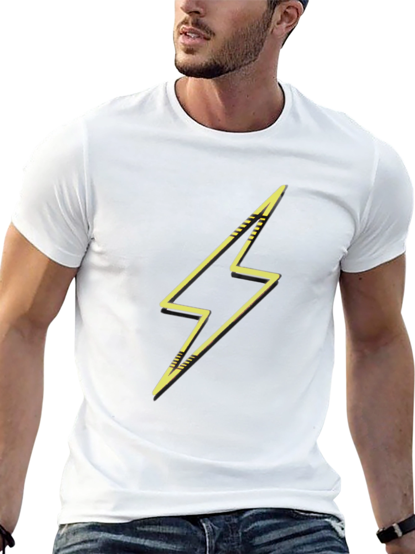 Lightning Bolt Graphic Black T-Shirt