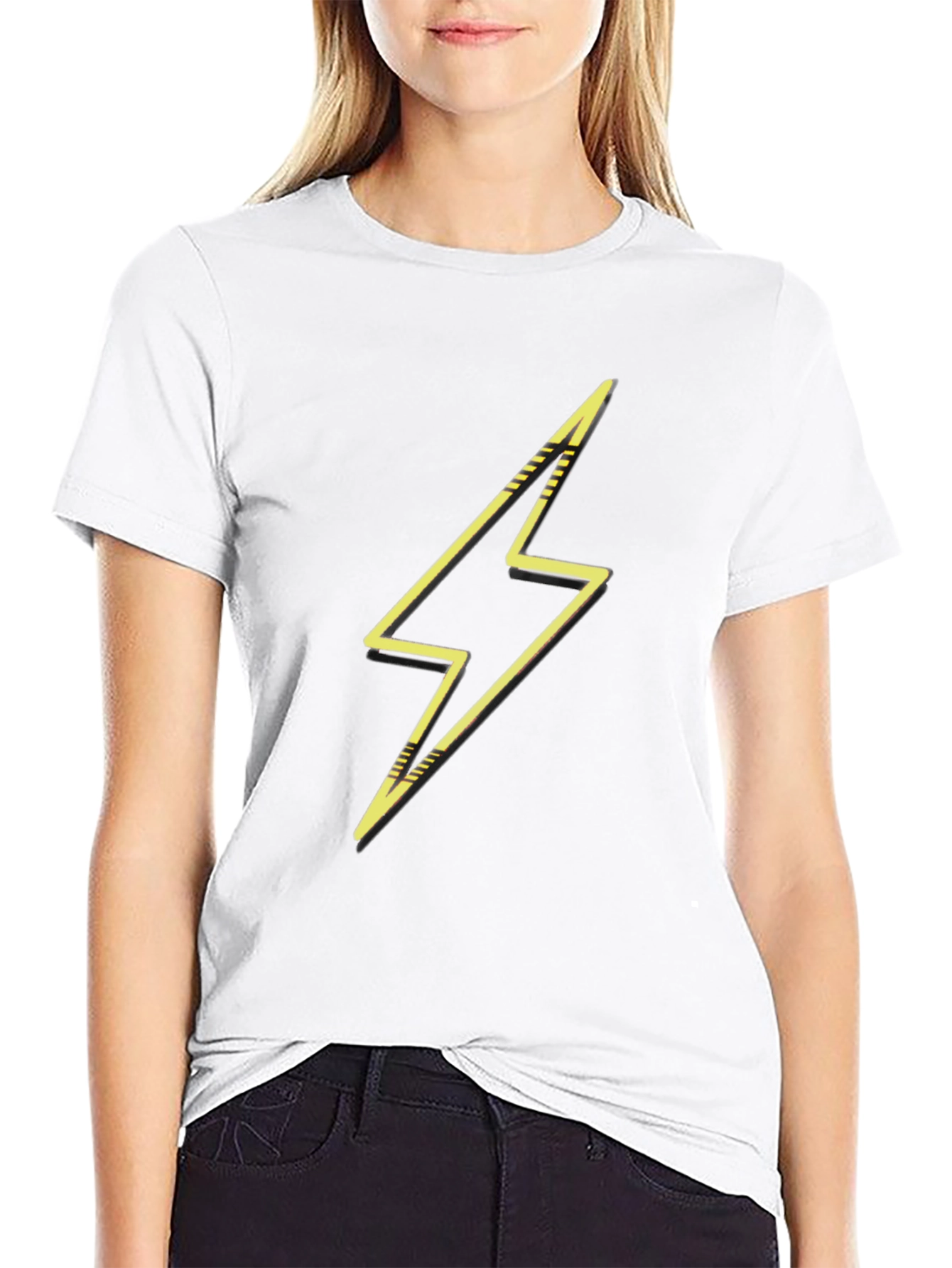 Lightning Bolt Graphic Black T-Shirt
