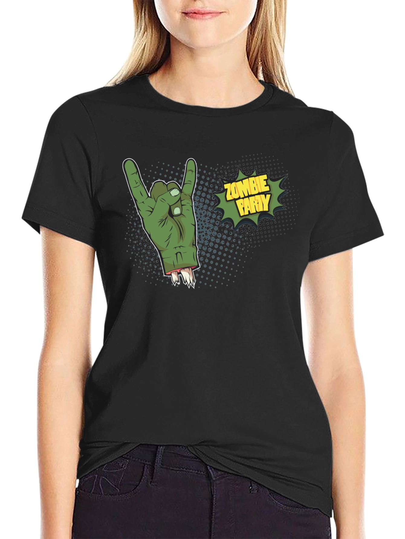 Zombie Party Rock On Graphic T-Shirt