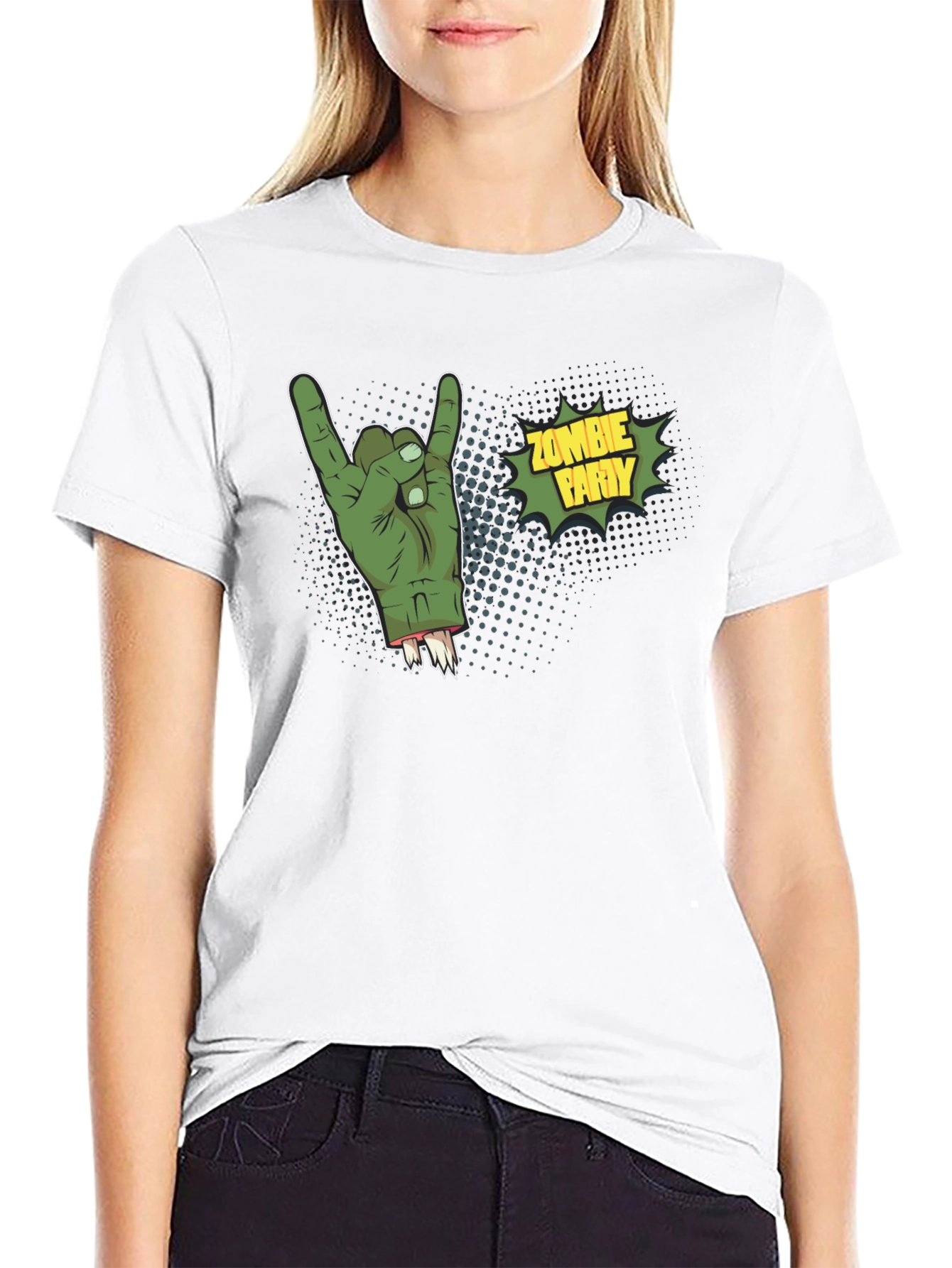 Zombie Party Rock On Graphic T-Shirt
