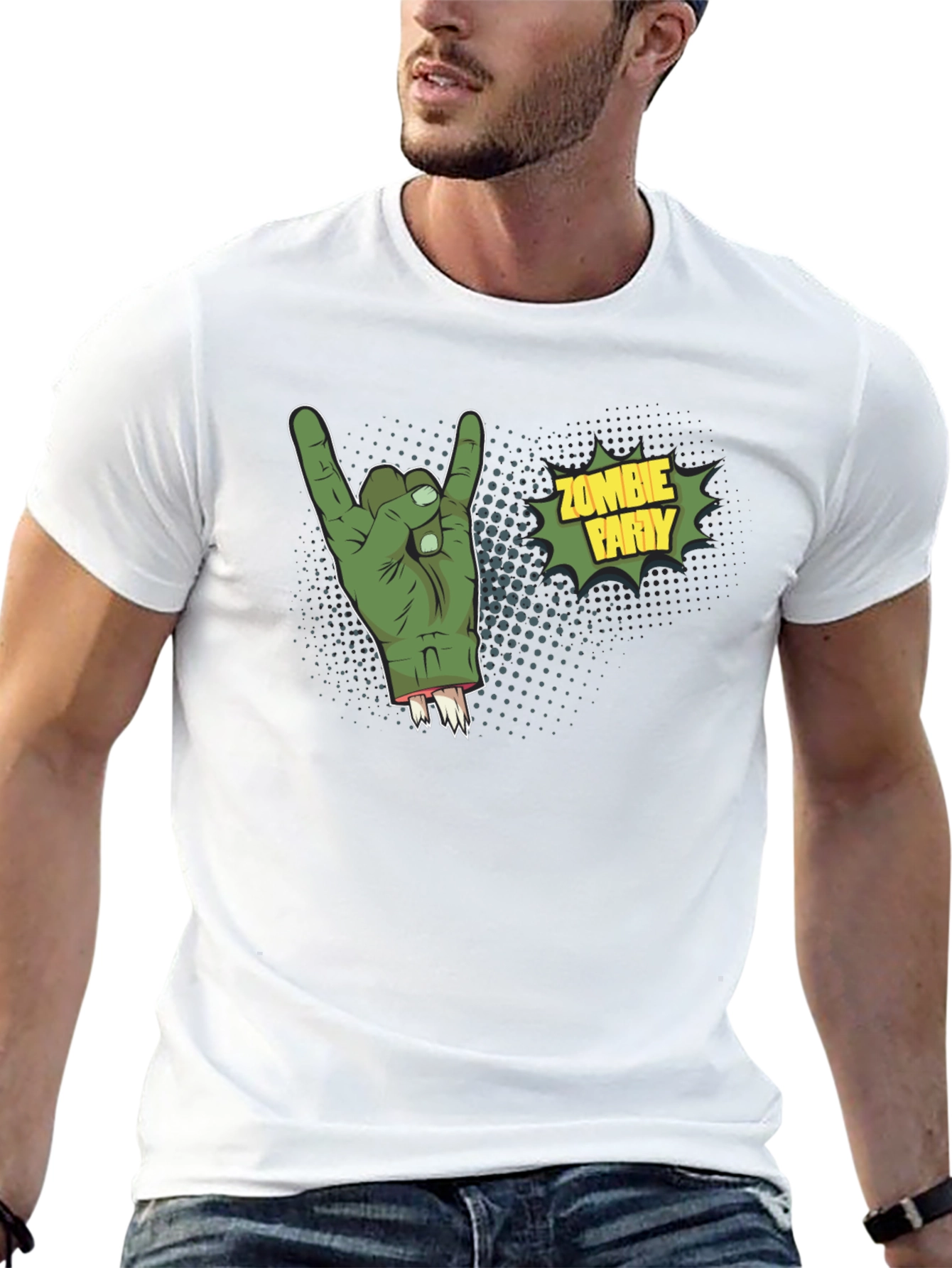 Zombie Party Rock On Graphic T-Shirt
