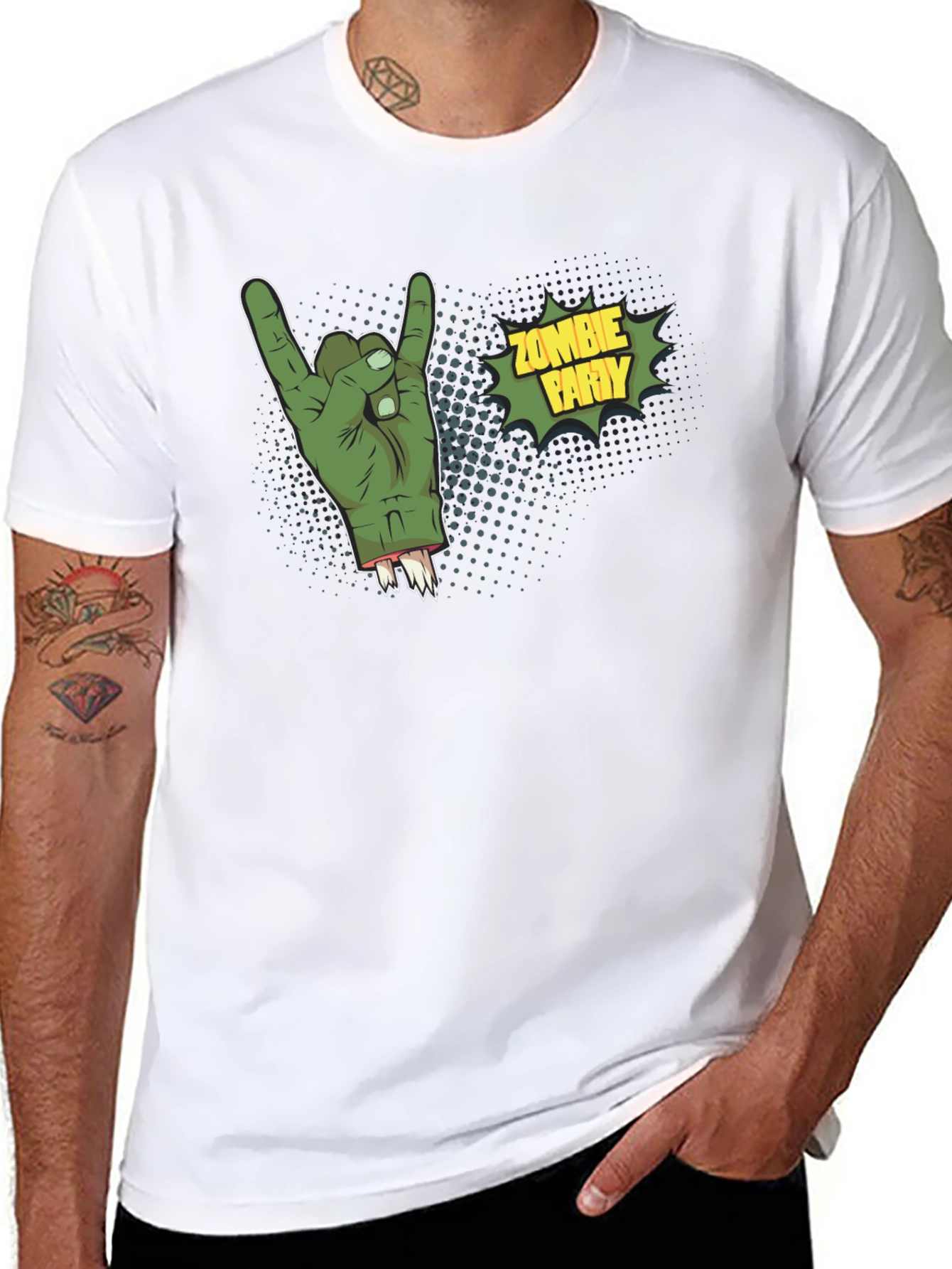 Zombie Party Rock On Graphic T-Shirt