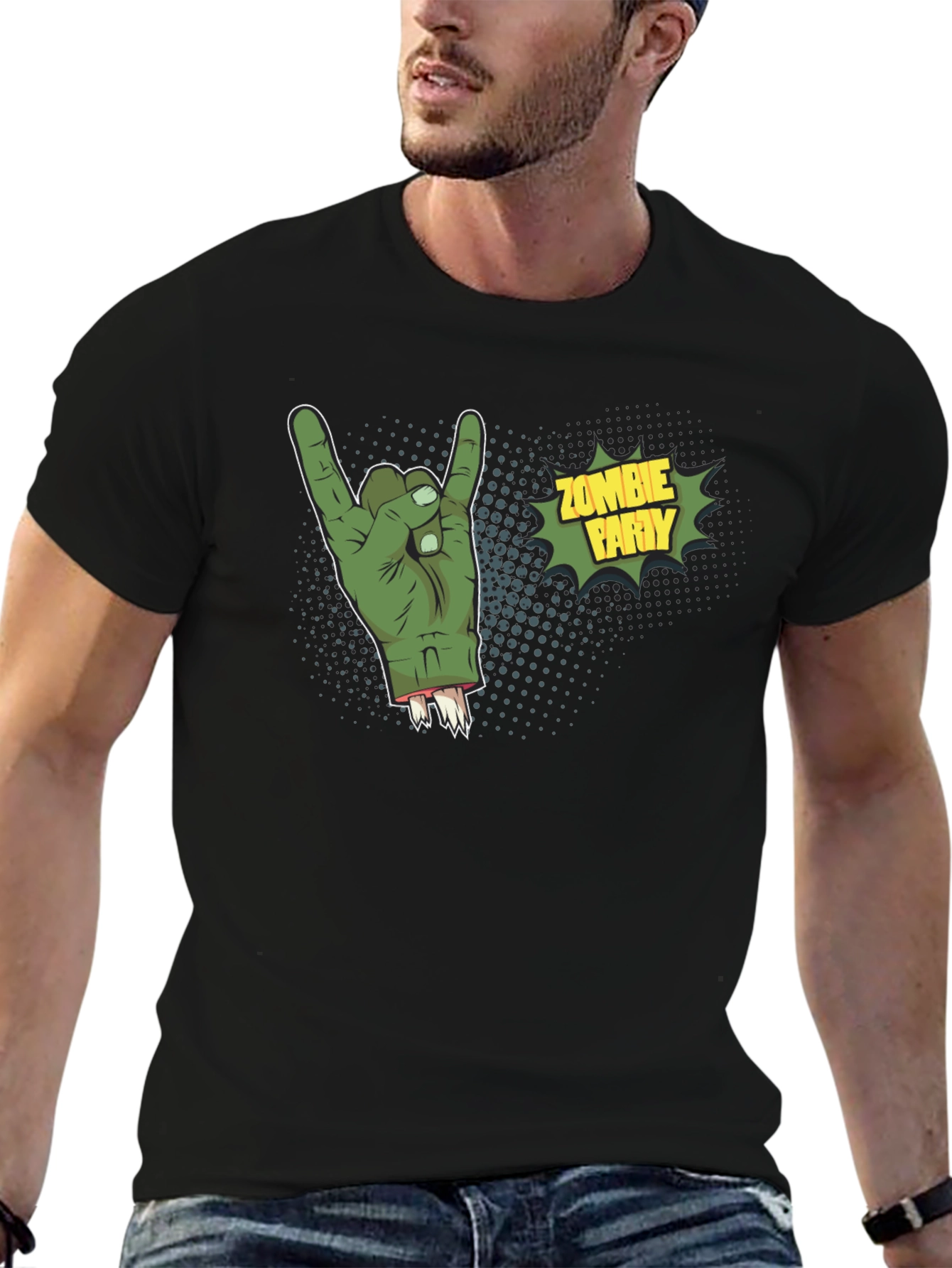 Zombie Party Rock On Graphic T-Shirt