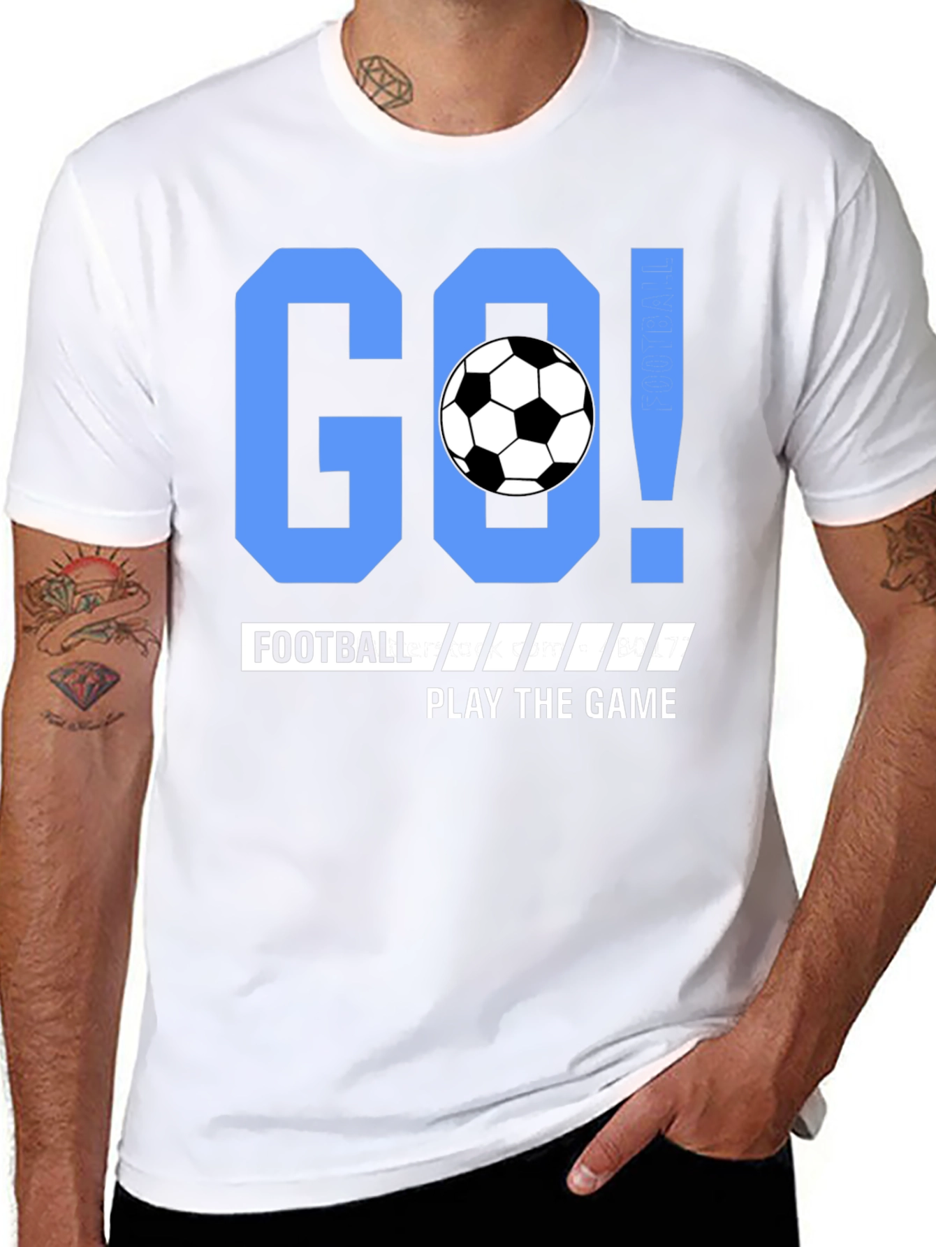 Go Football Play the Game Black T-shirt