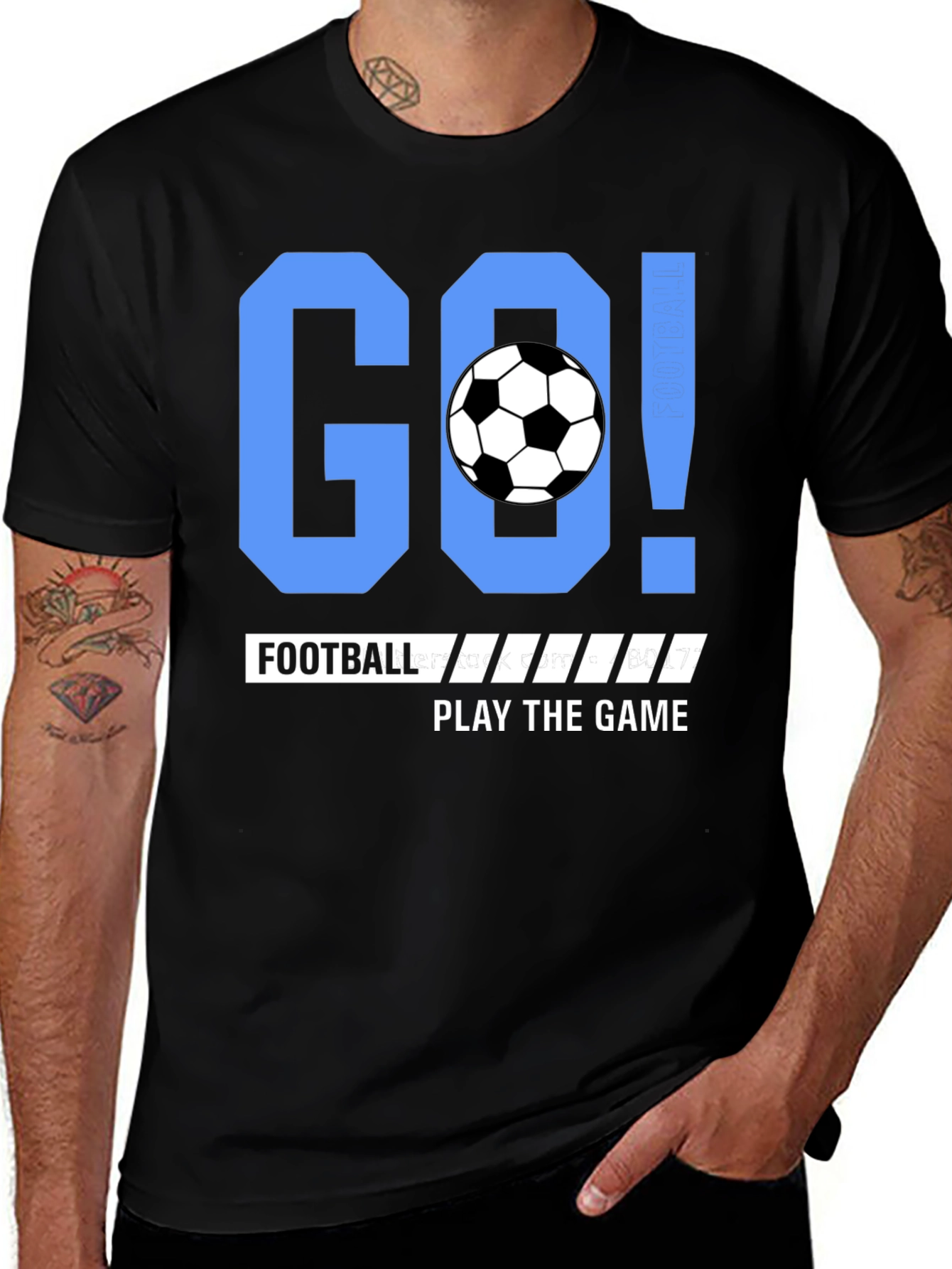 Go Football Play the Game Black T-shirt